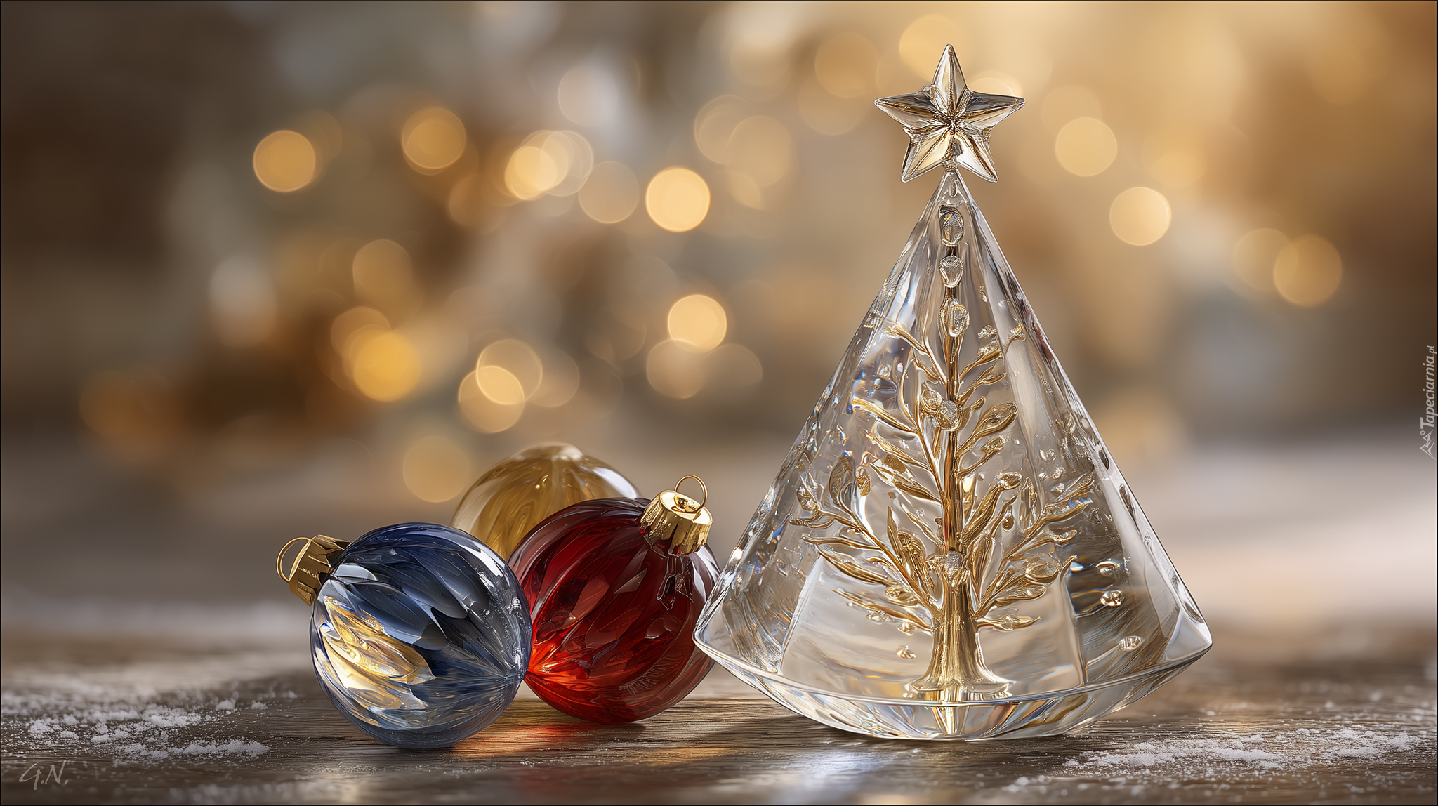 Boże Narodzenie, Bombki, Grafika AI
