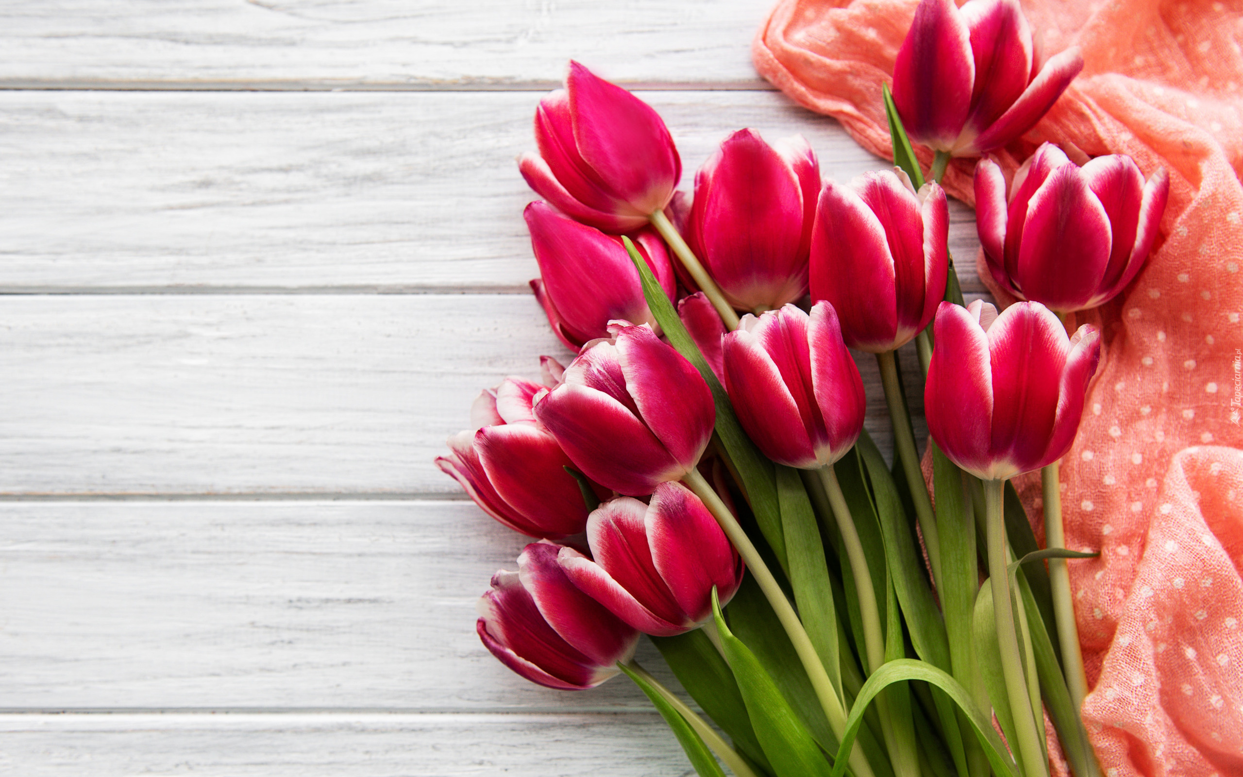 Kwiaty, Tulipany, Materiał, Deski