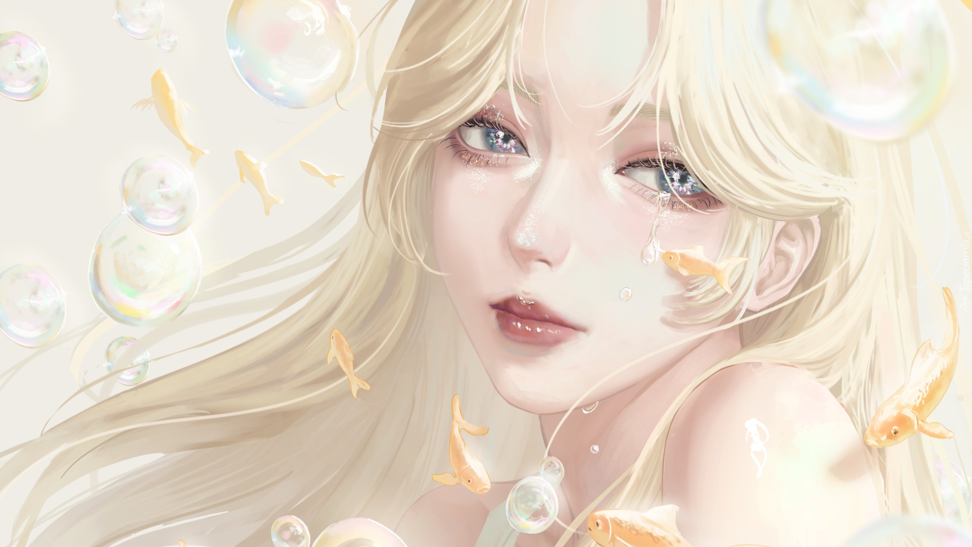 Grafika, Dziewczyna, Blondynka