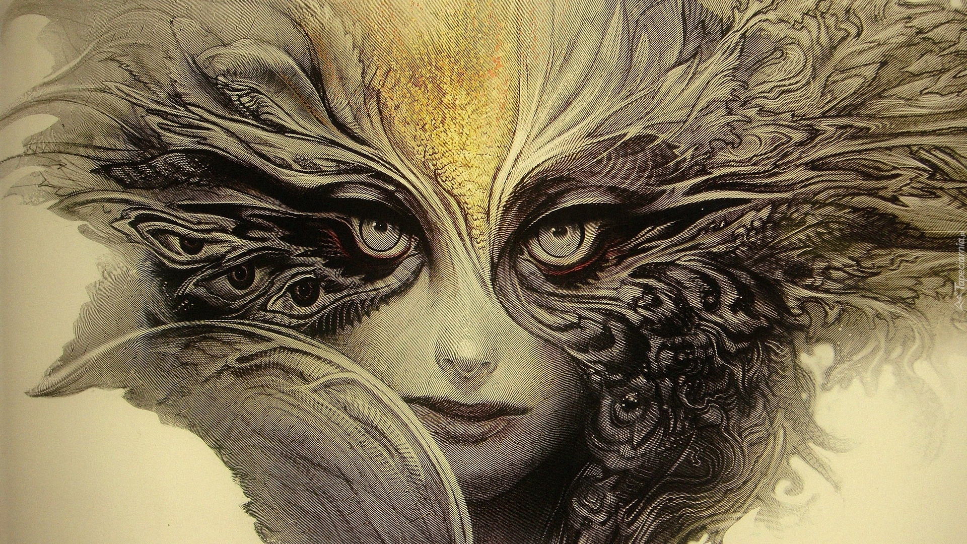 Kobieta, Fantasy, Maska