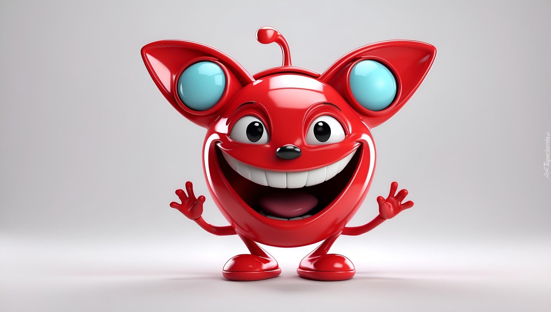 Czerwony, Stworek, Uśmiech