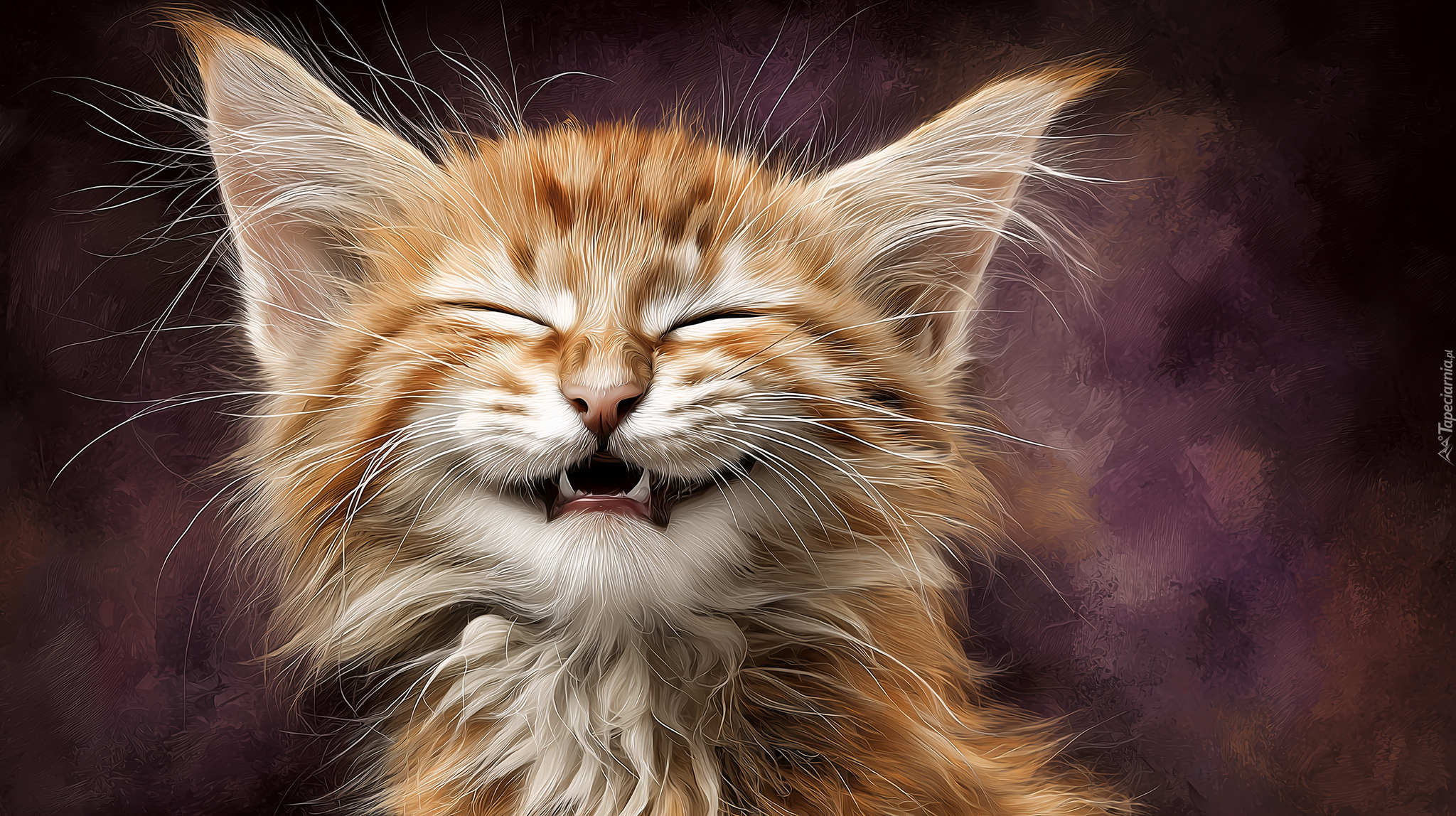 Kot, Uśmiech, Śmieszne, Grafika AI