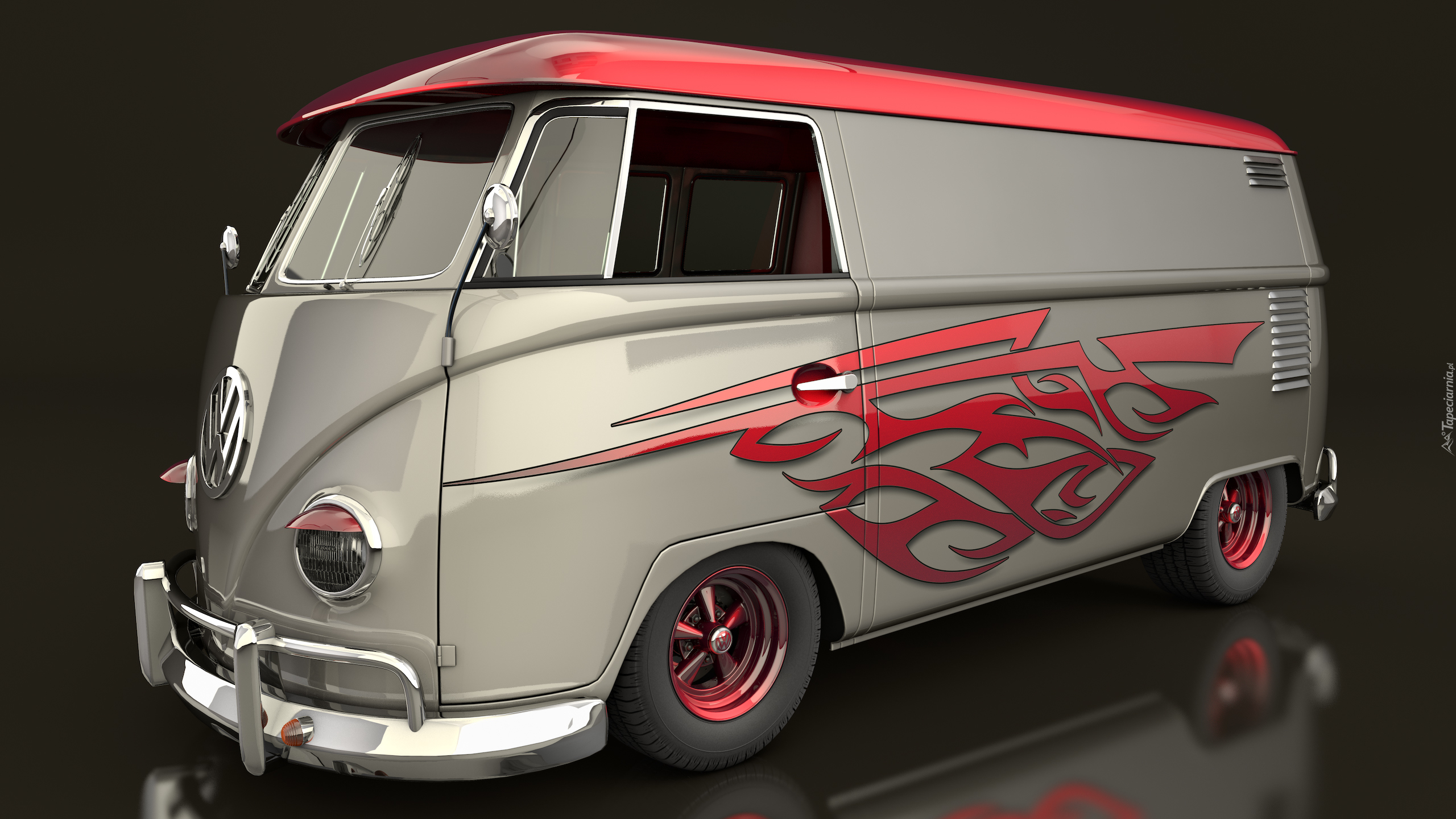 Volkswagen T1, 1950, Zabytkowy, 3D
