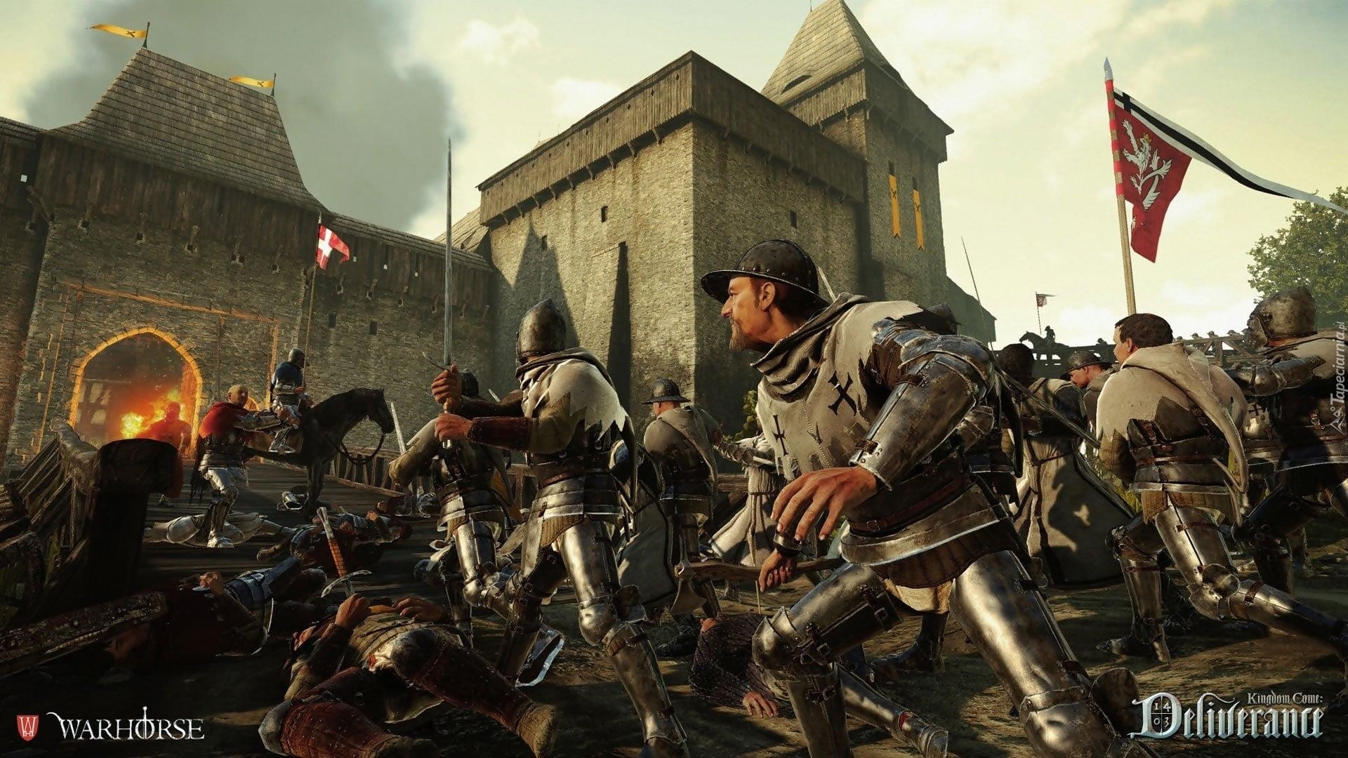 Zamek, Rycerze, Walka, Gra, Kingdom Come Deliverance