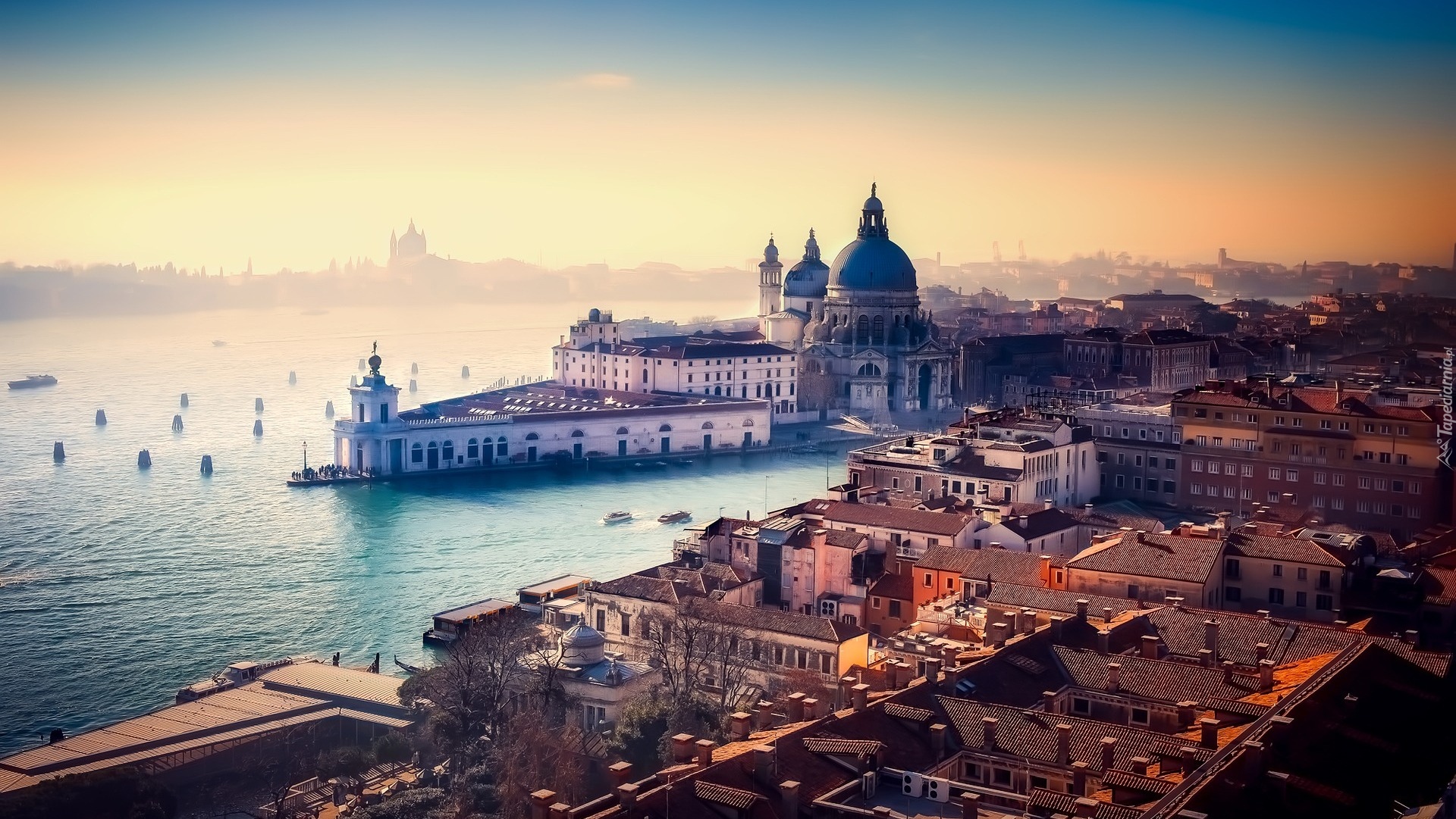 Włochy, Wenecja, Kanał Canal Grande, Bazylika Santa Maria della Salute