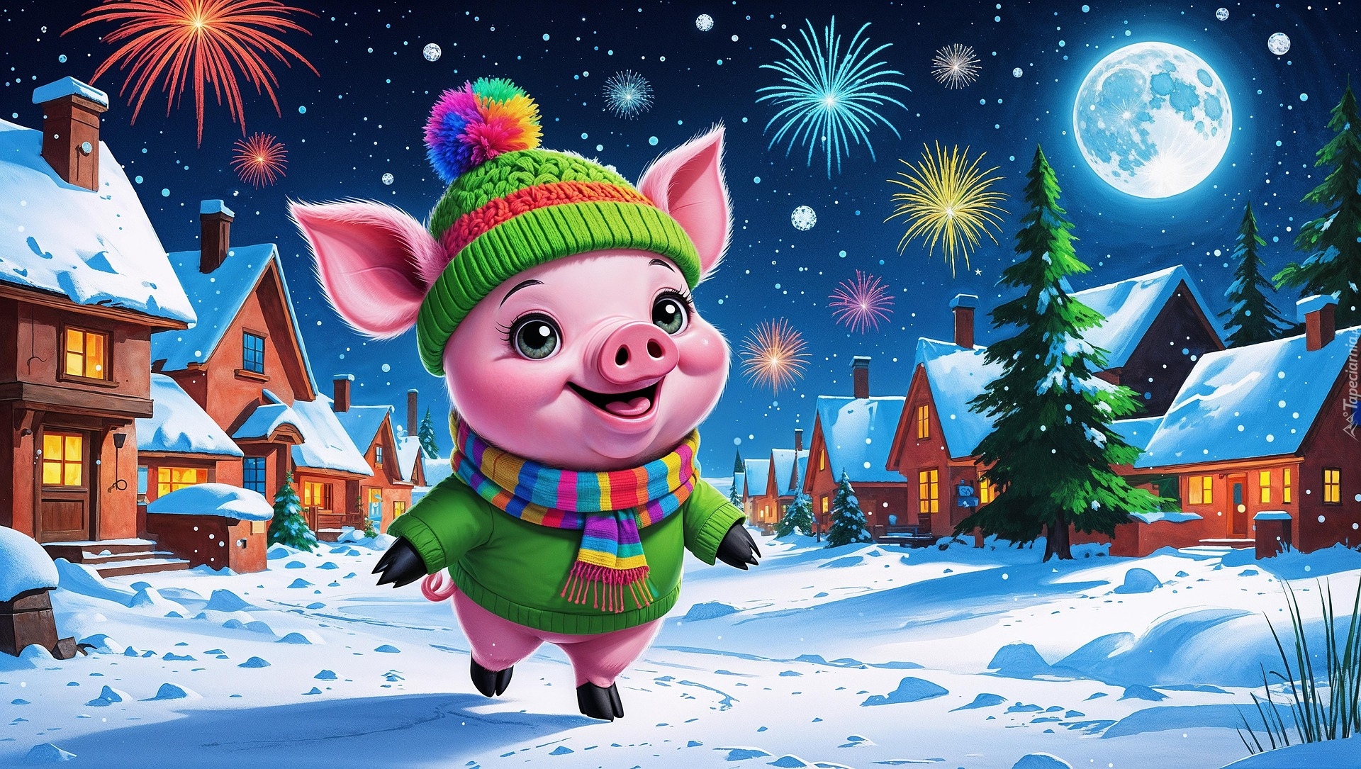 Świnka, Fajerwerki, Wioska