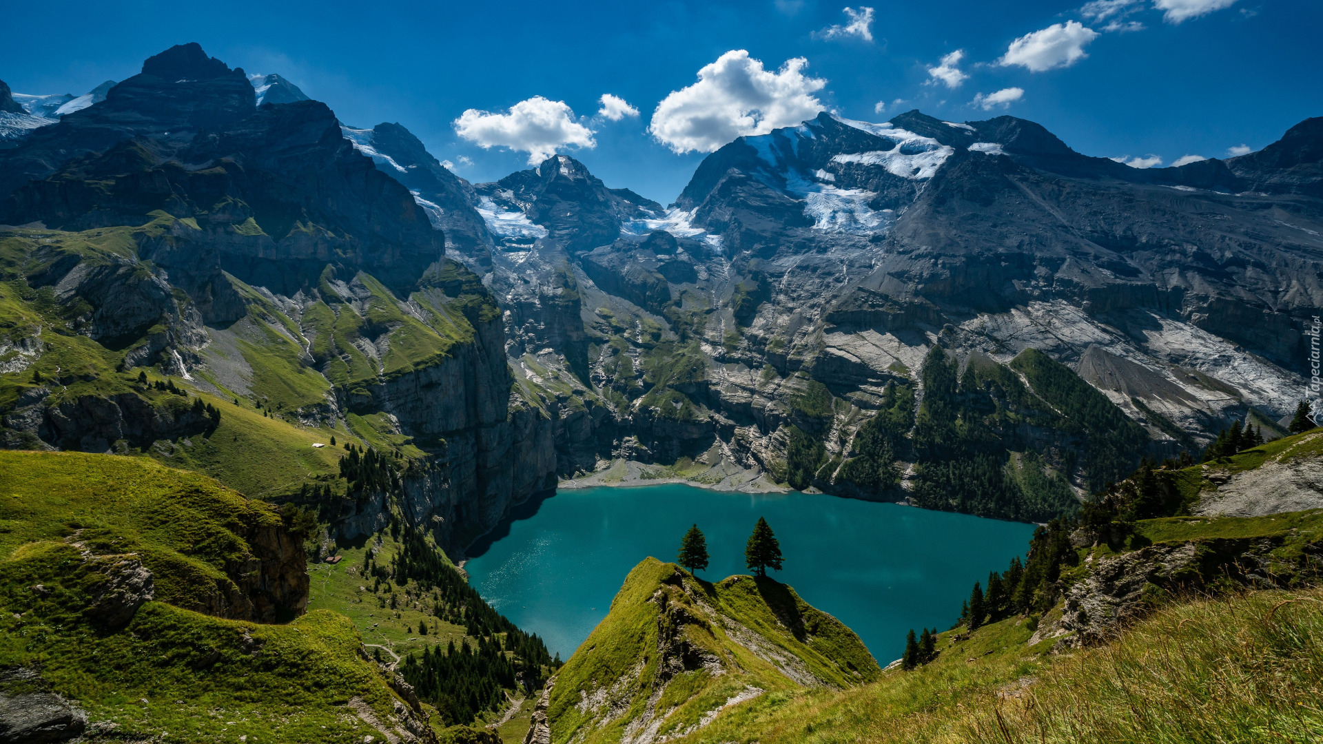 Szwajcaria, Góry, Alpy Berneńskie, Kanton Berno, Jezioro Oeschinen