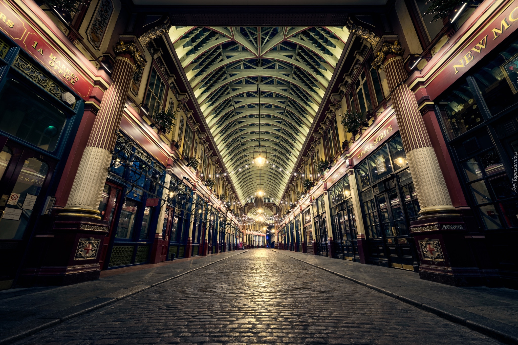 Anglia, Londyn, Leadenhall Market, Alejka, Sklepy, Bruk