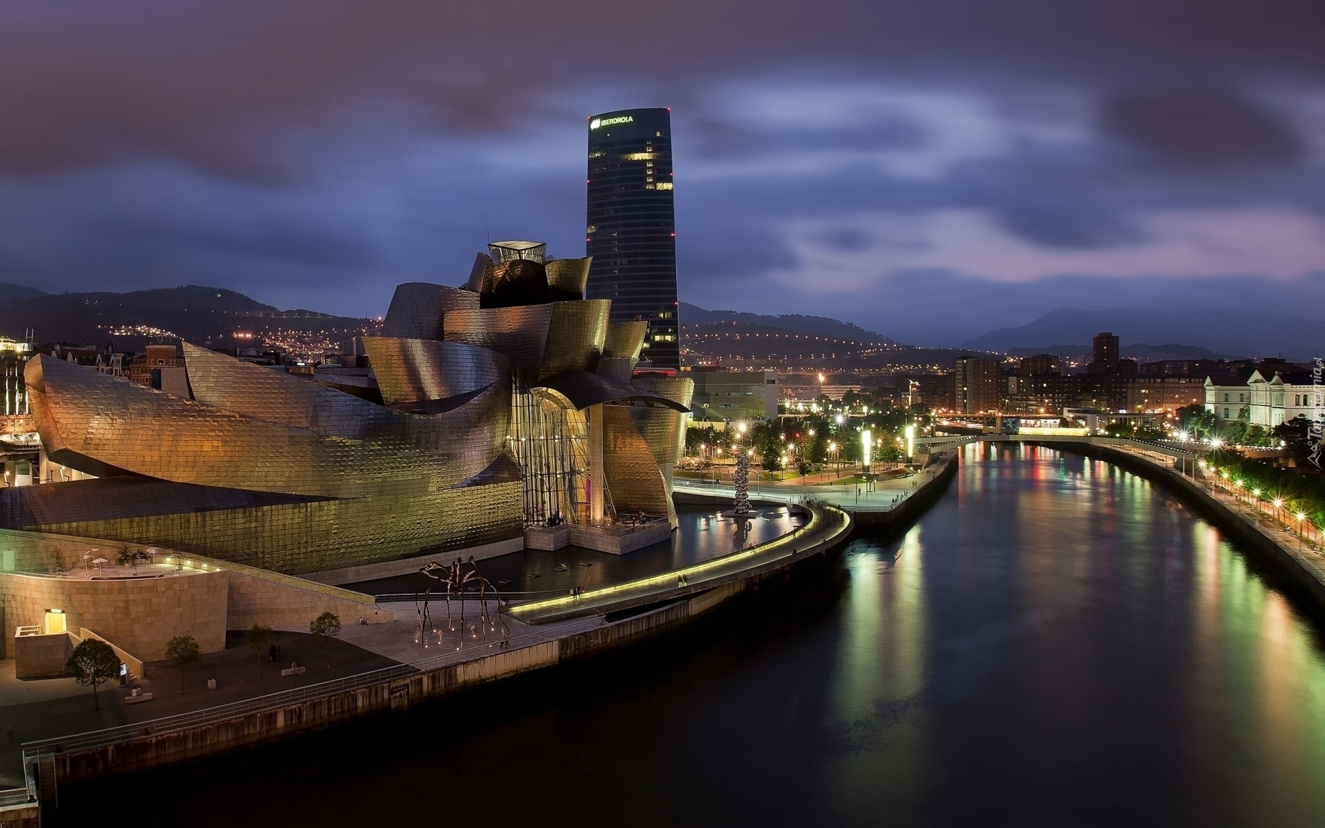 Hiszpania, Bilbao, Muzeum Guggenheima, Muzeum Sztuki Współczesnej, Rzeka Nervión