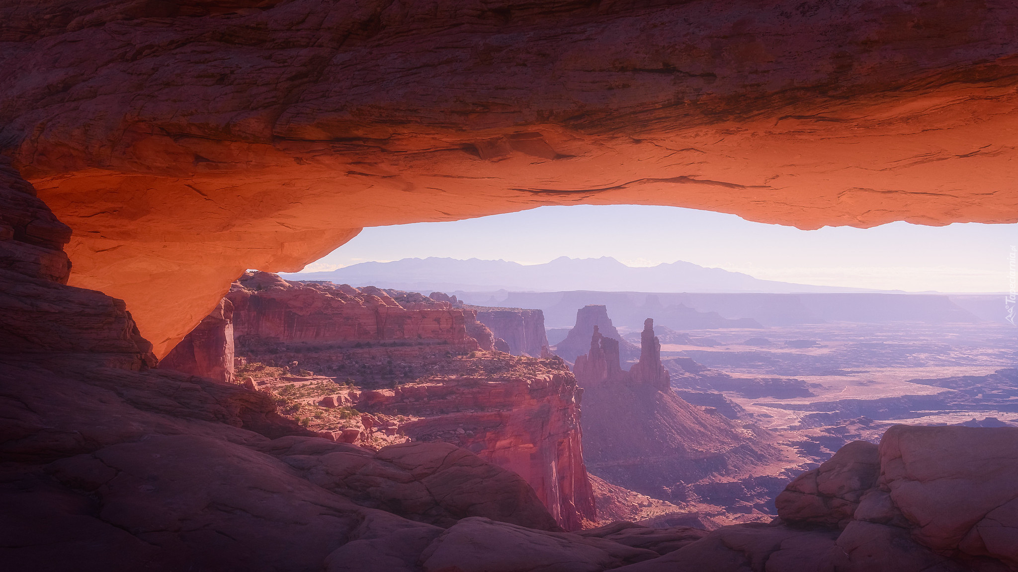 Kanion, Skały, Łuk skalny, Park Narodowy Canyonlands, Utah, Stany Zjednoczone