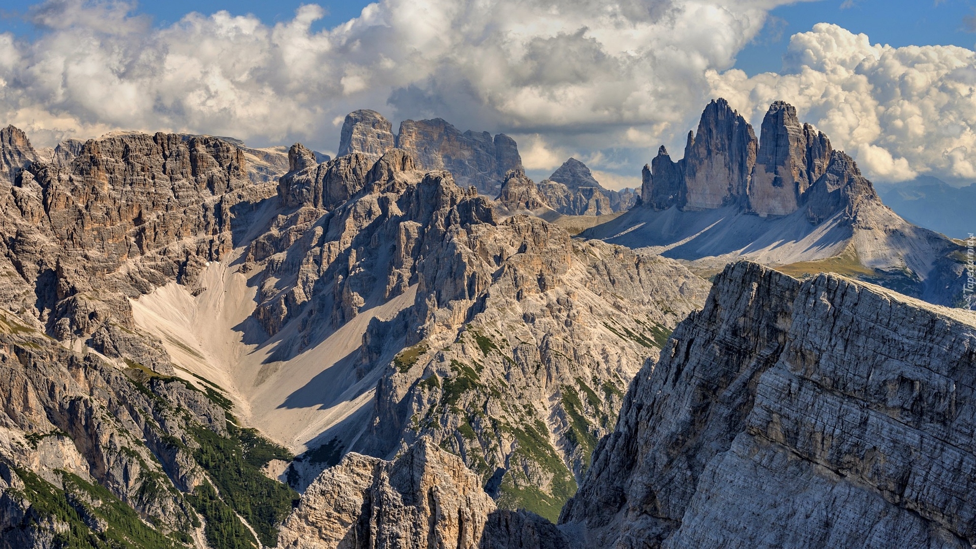 Włochy, Góry, Dolomity, Tre Cime di Lavaredo, Skały