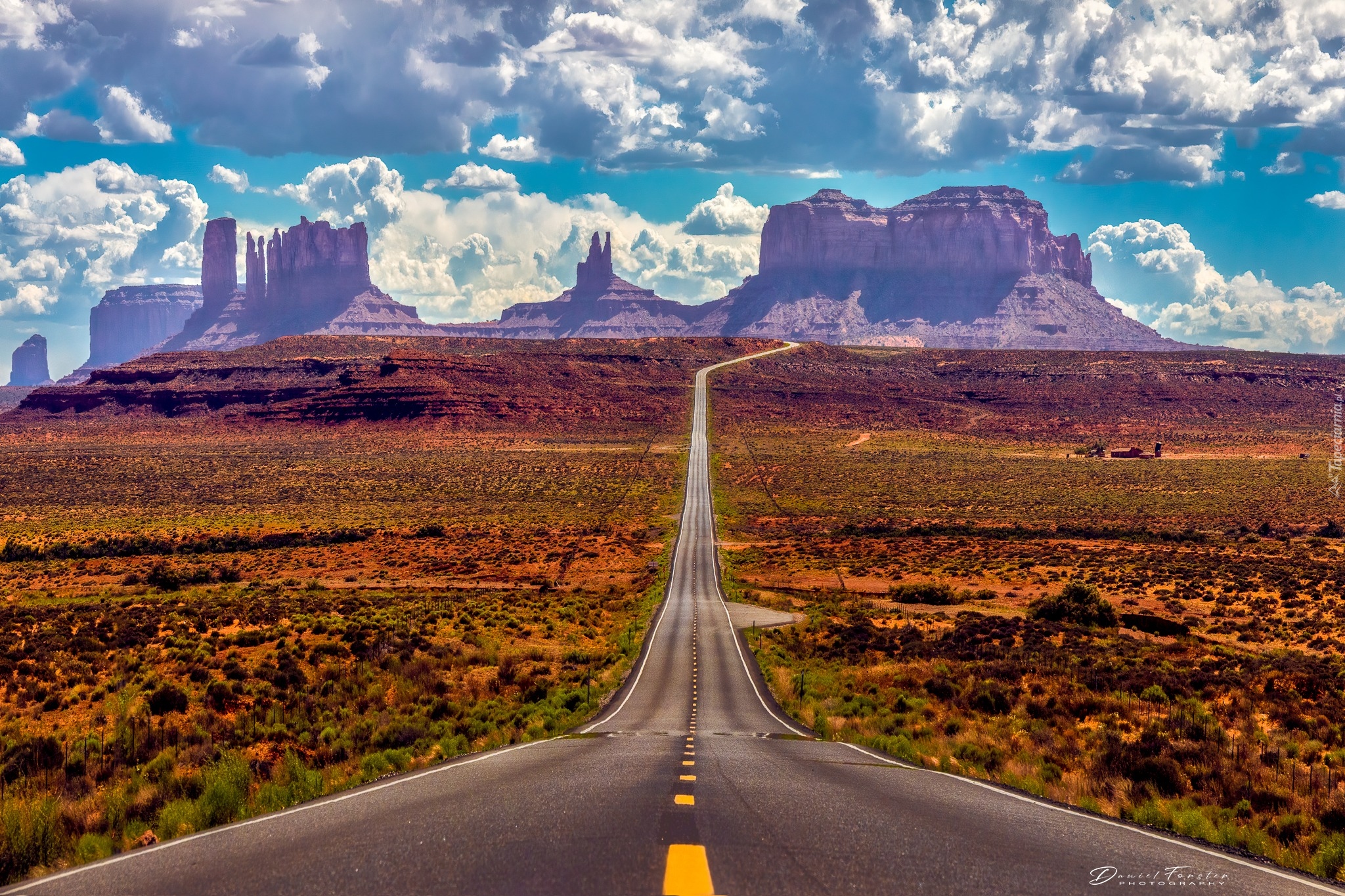 Skały, Monument Valley, Płaskowyż Kolorado, Droga, Rezerwat Narodu Navajo, Utah, Stany Zjednoczone