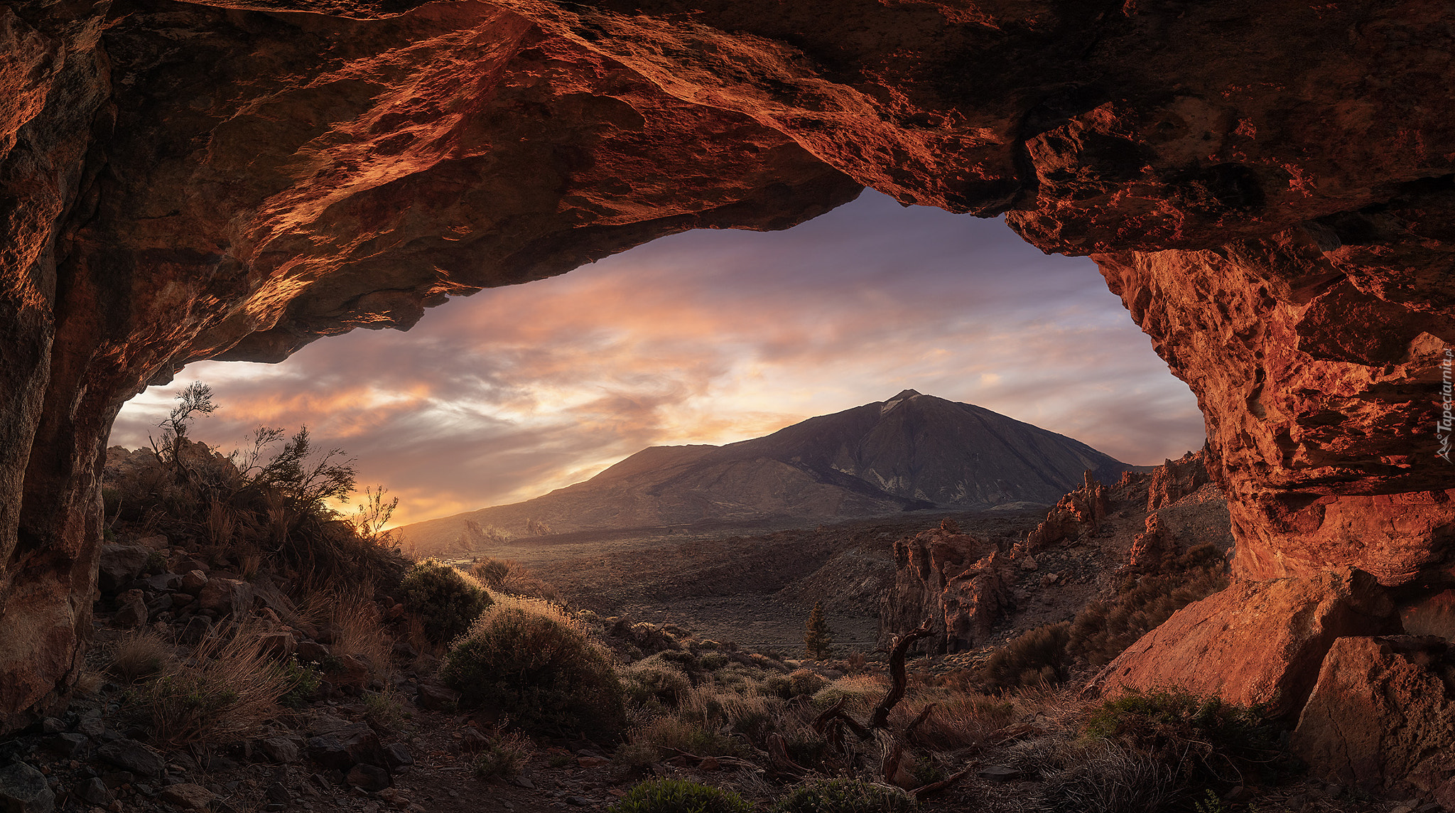 Hiszpania, Teneryfa, Skały, Góra, Teide