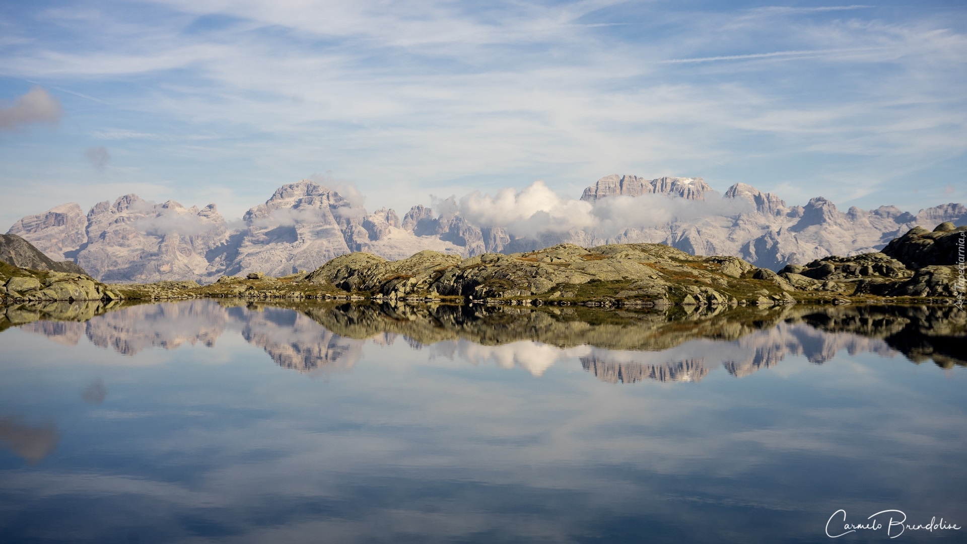 Góry, Dolomity, Jezioro, Lago Nero, Odbicie, Abetone, Włochy