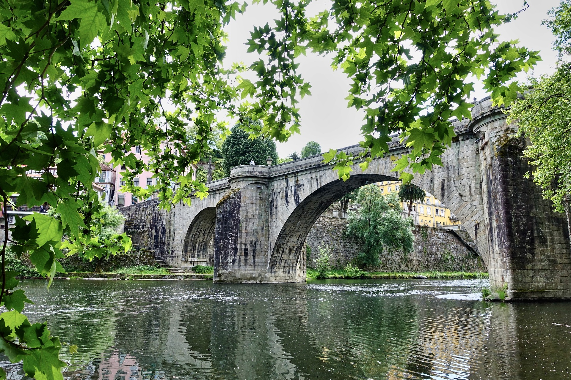 Most, Ponte Sao Goncalo, Rzeka, Tamega, Amarante, Portugalia