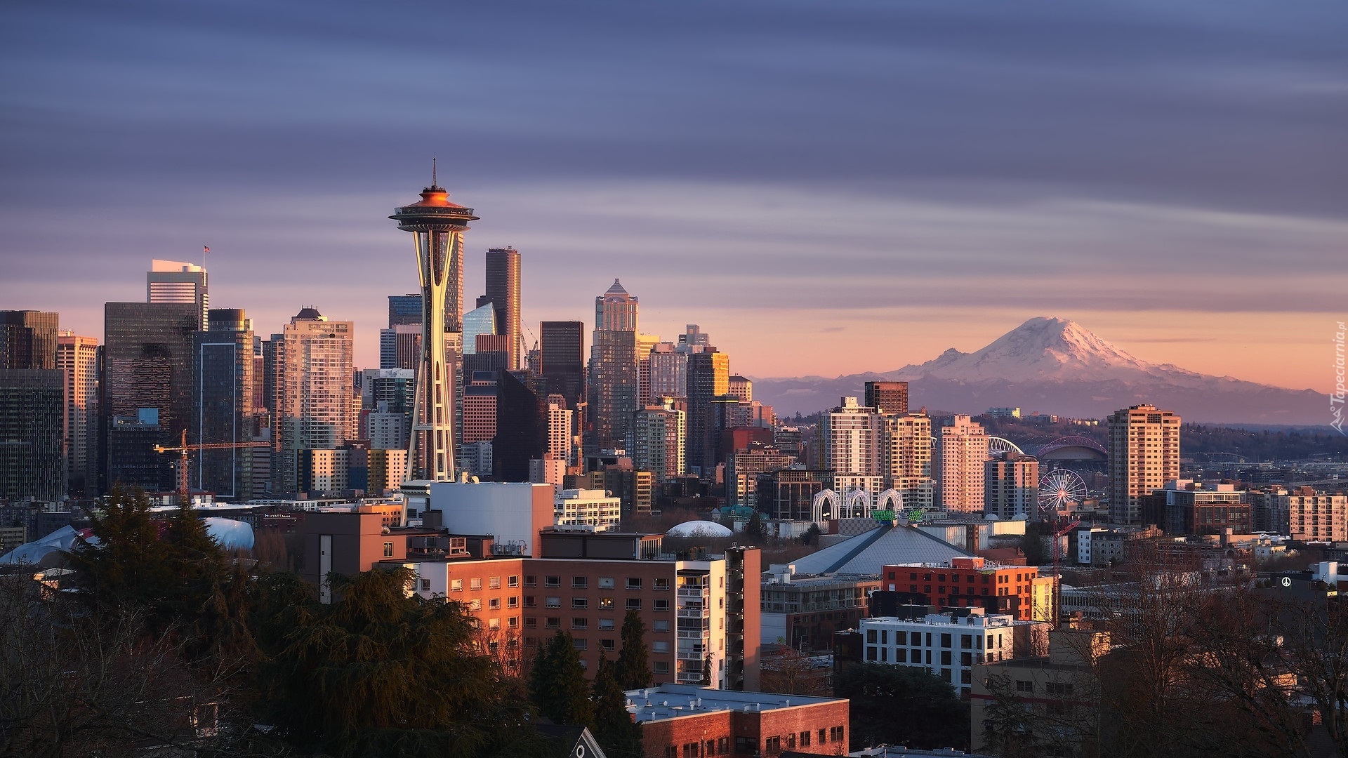 Stany Zjednoczone, Stan Waszyngton, Seattle, Wieża, Space Needle, Wieżowce