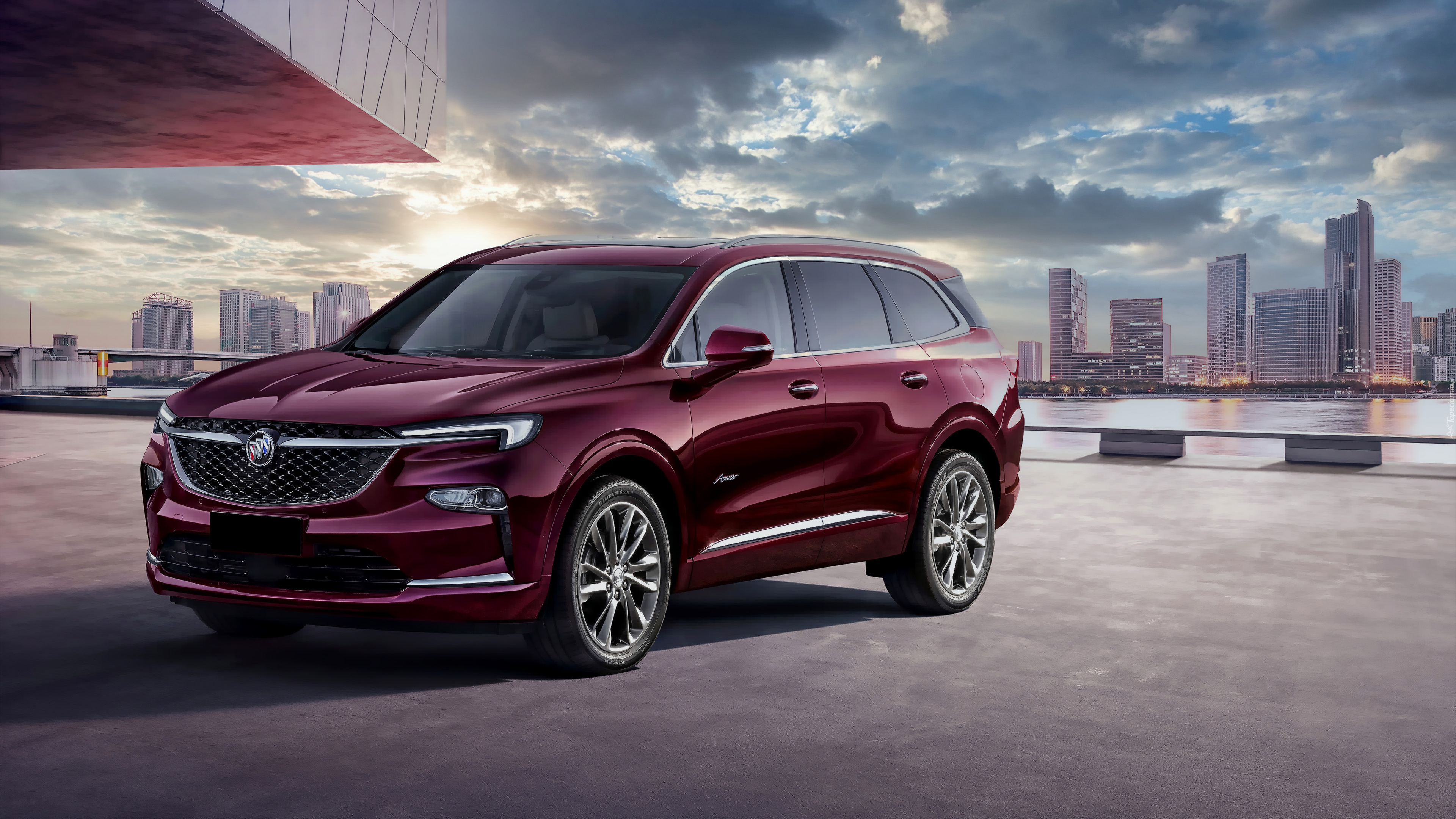 Wiśniowy, Buick Enclave Avenir, 2021