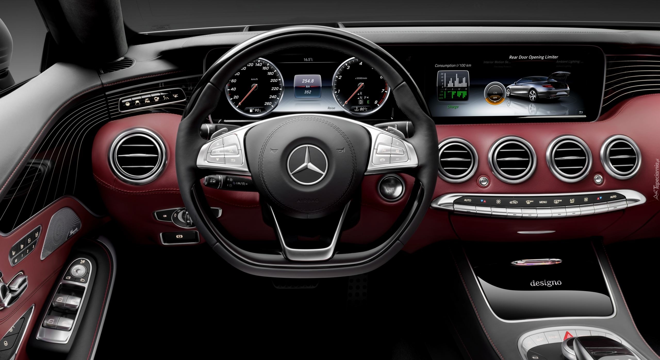 Mercedes, S-class, Cabrio, Wnętrze