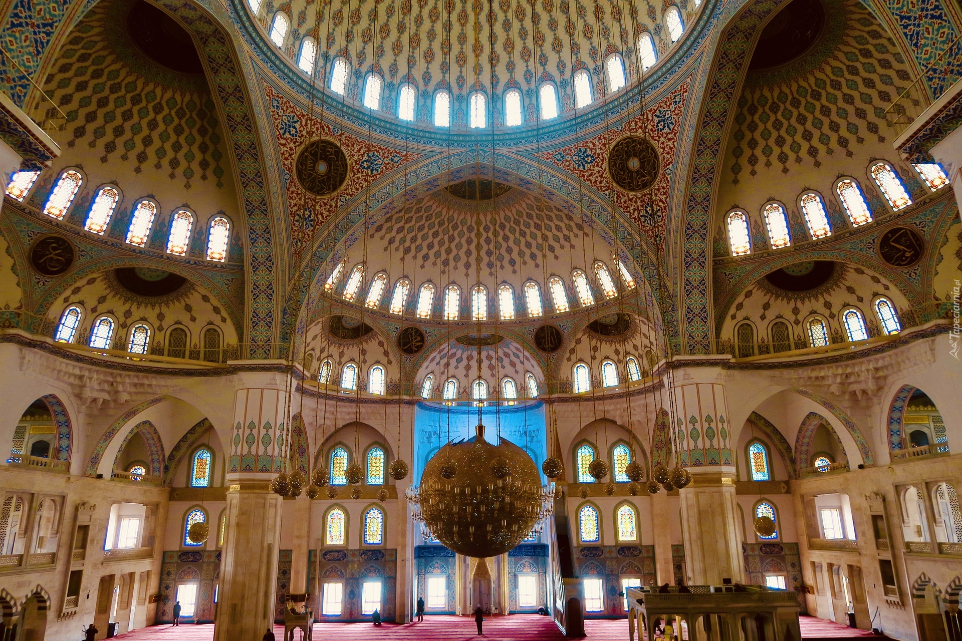 Wnętrze, Meczet Kocatepe, Ankara, Turcja