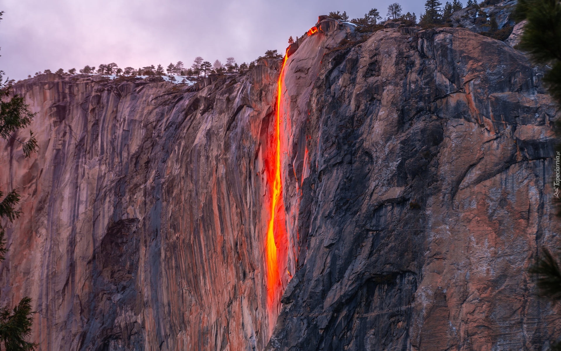 Park Narodowy Yosemite, Skały, Wodospad, Horsetail Fall, Góra, Kalifornia, Stany Zjednoczone