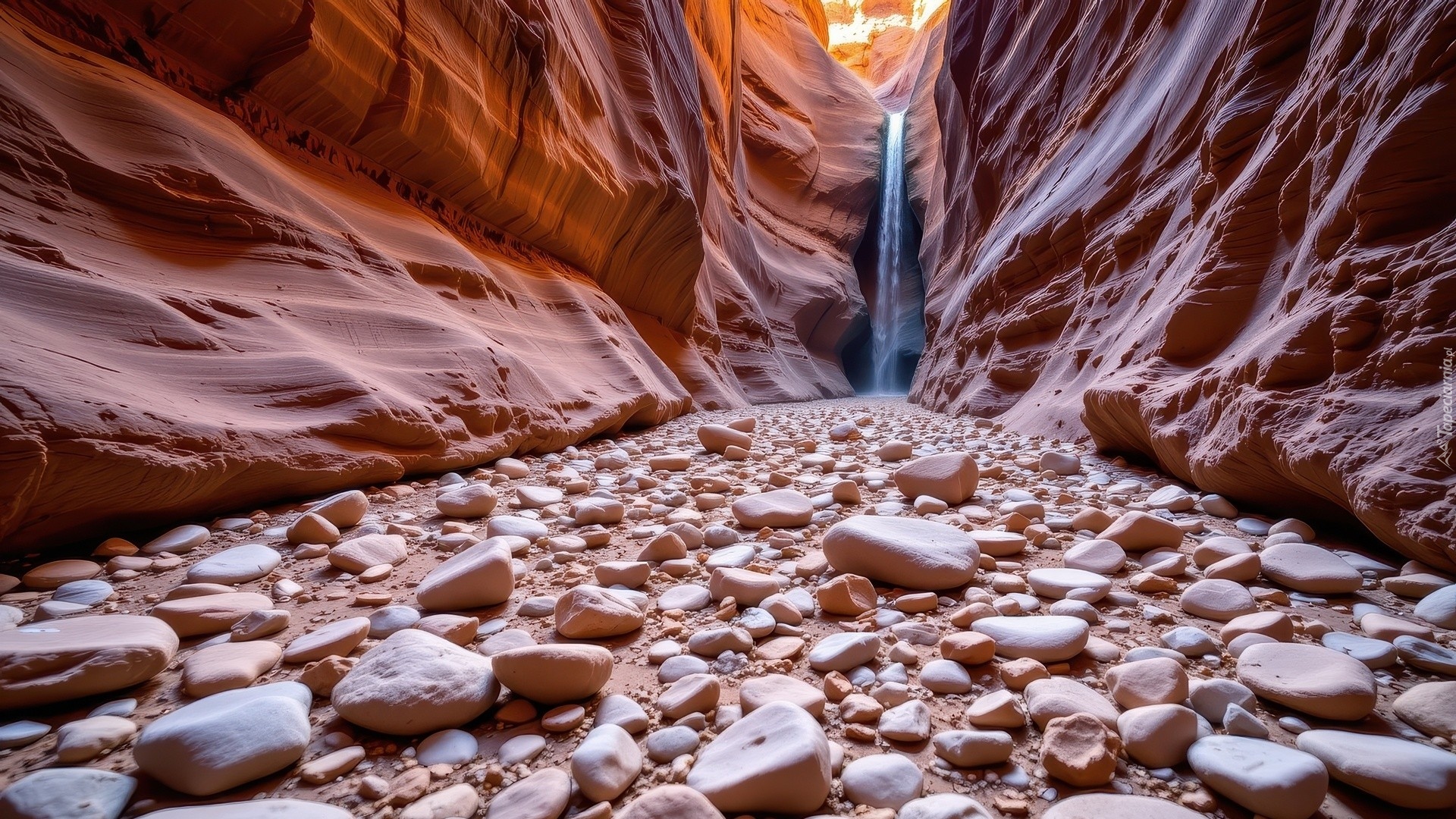 Kanion, Skały, Wodospad, Kamienie