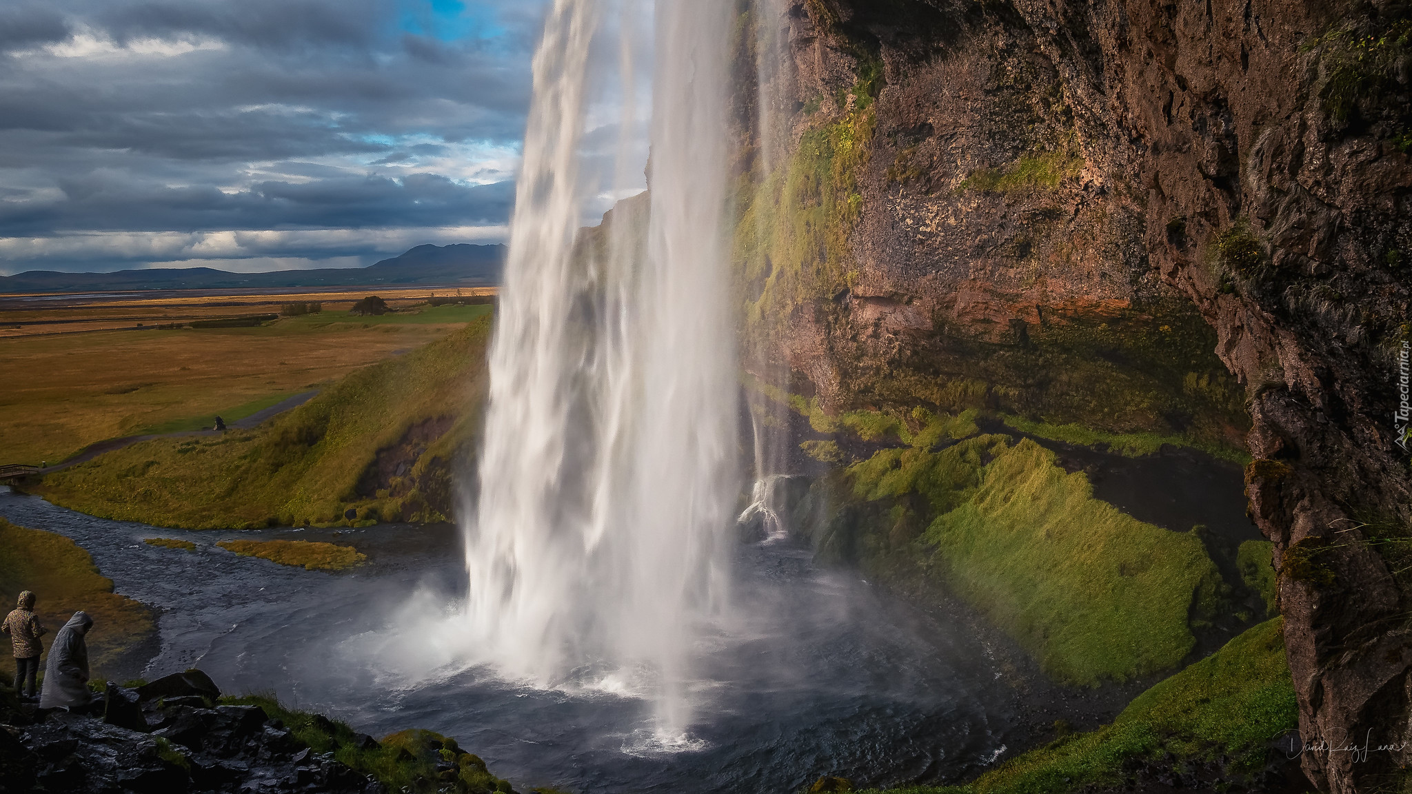 Skały, Rzeka, Wodospad Seljalandsfoss, Islandia