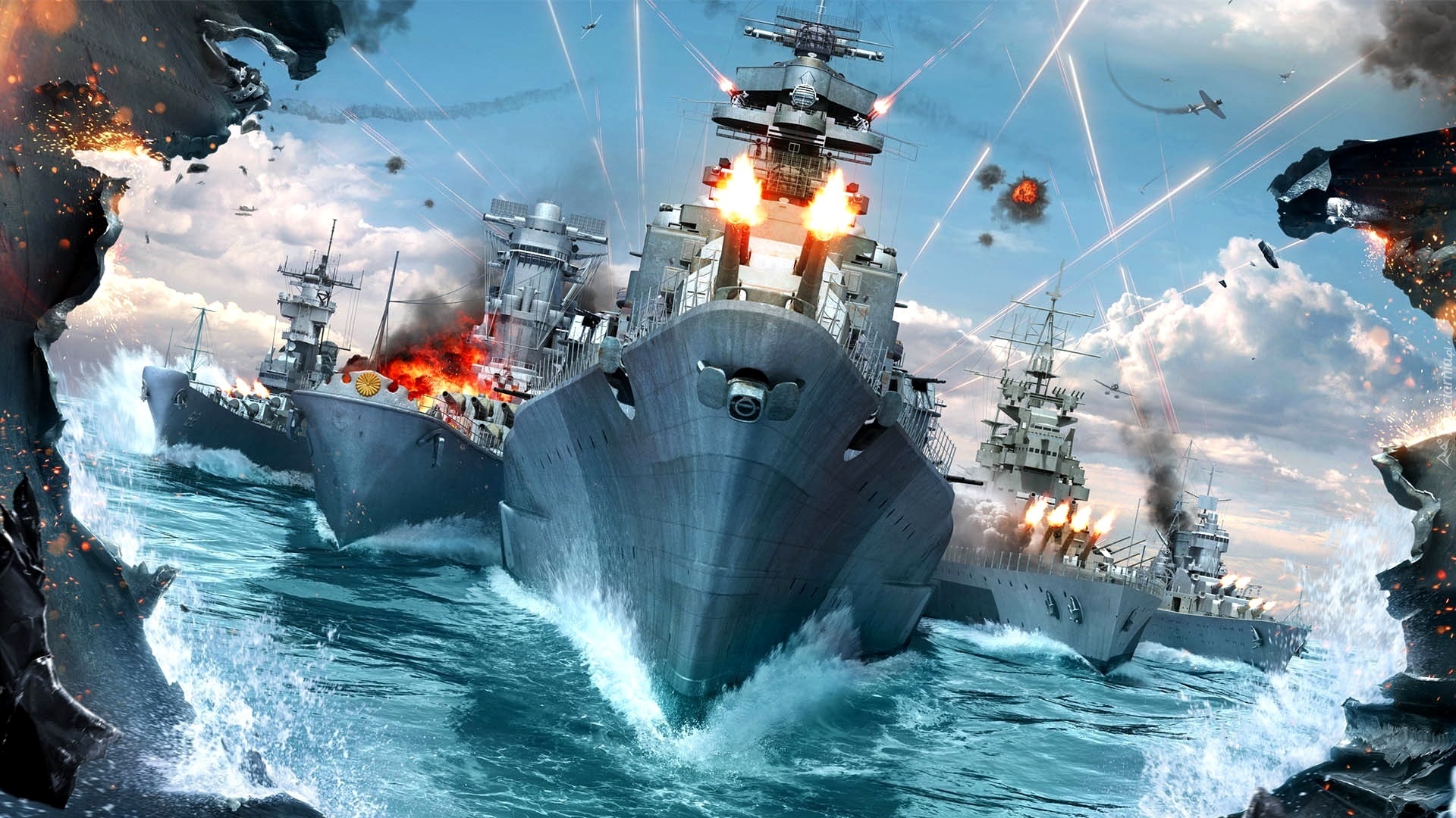 Wojenne Okrety Na Morzu W Grze World Of Warships