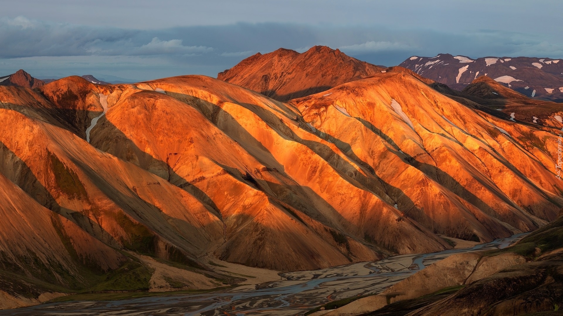 Góry, Wulkan Blahnjukur, Rzeka, Islandia