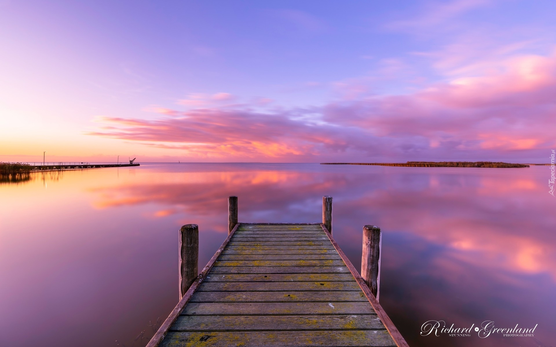 Pomost, Wschód słońca, Jezioro Alexandrina, Australia