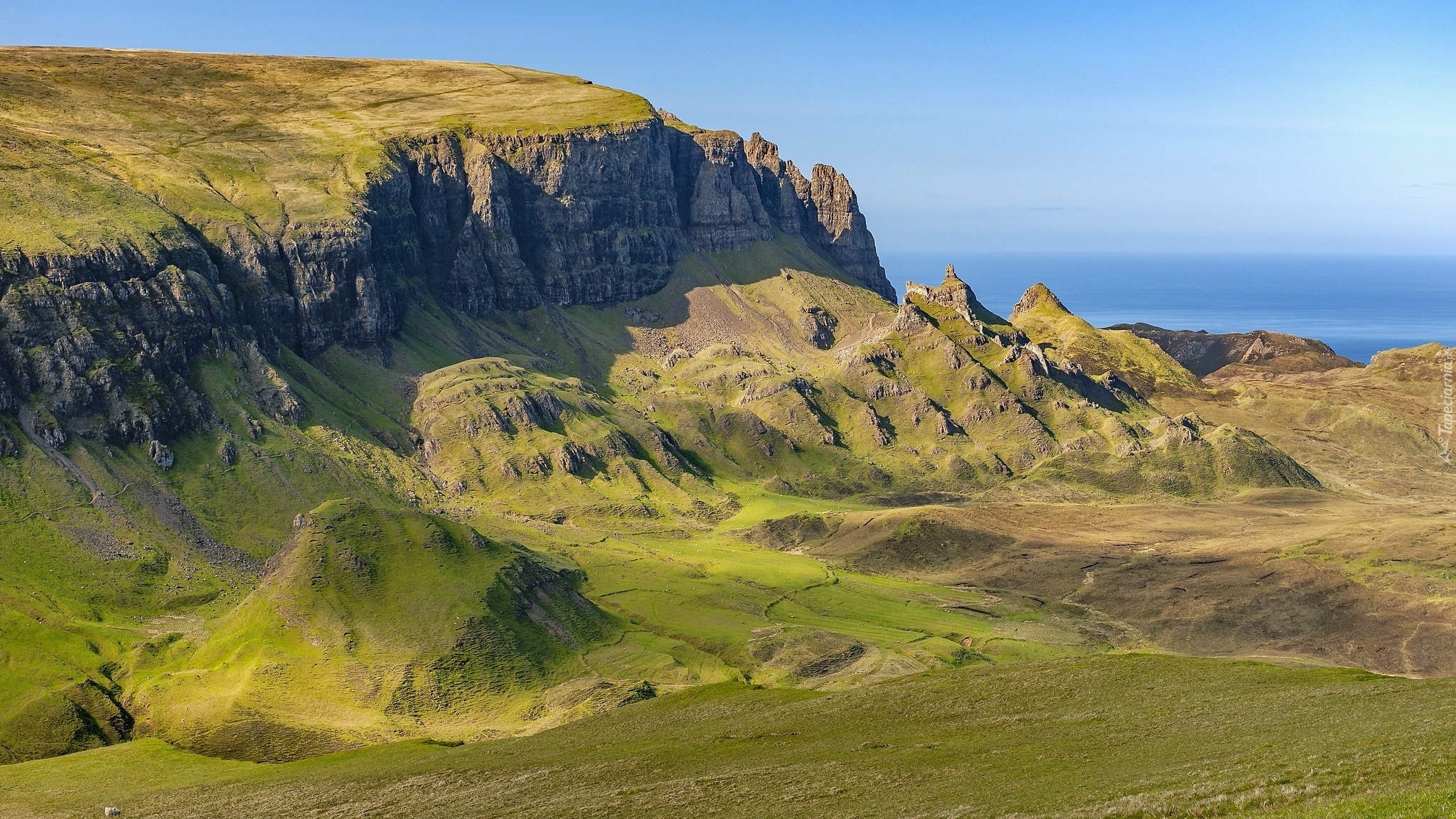 Skały, Wzgórza, Quiraing, Wyspa Skye, Szkocja