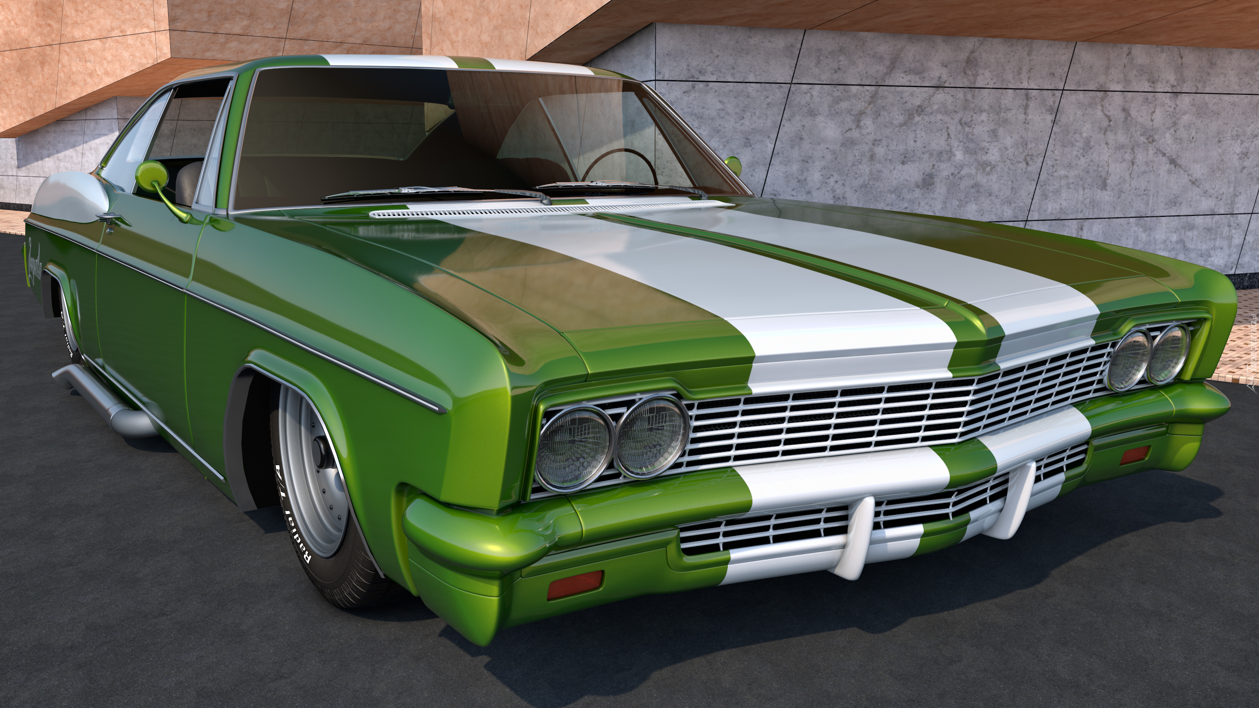 Green chevy Impala