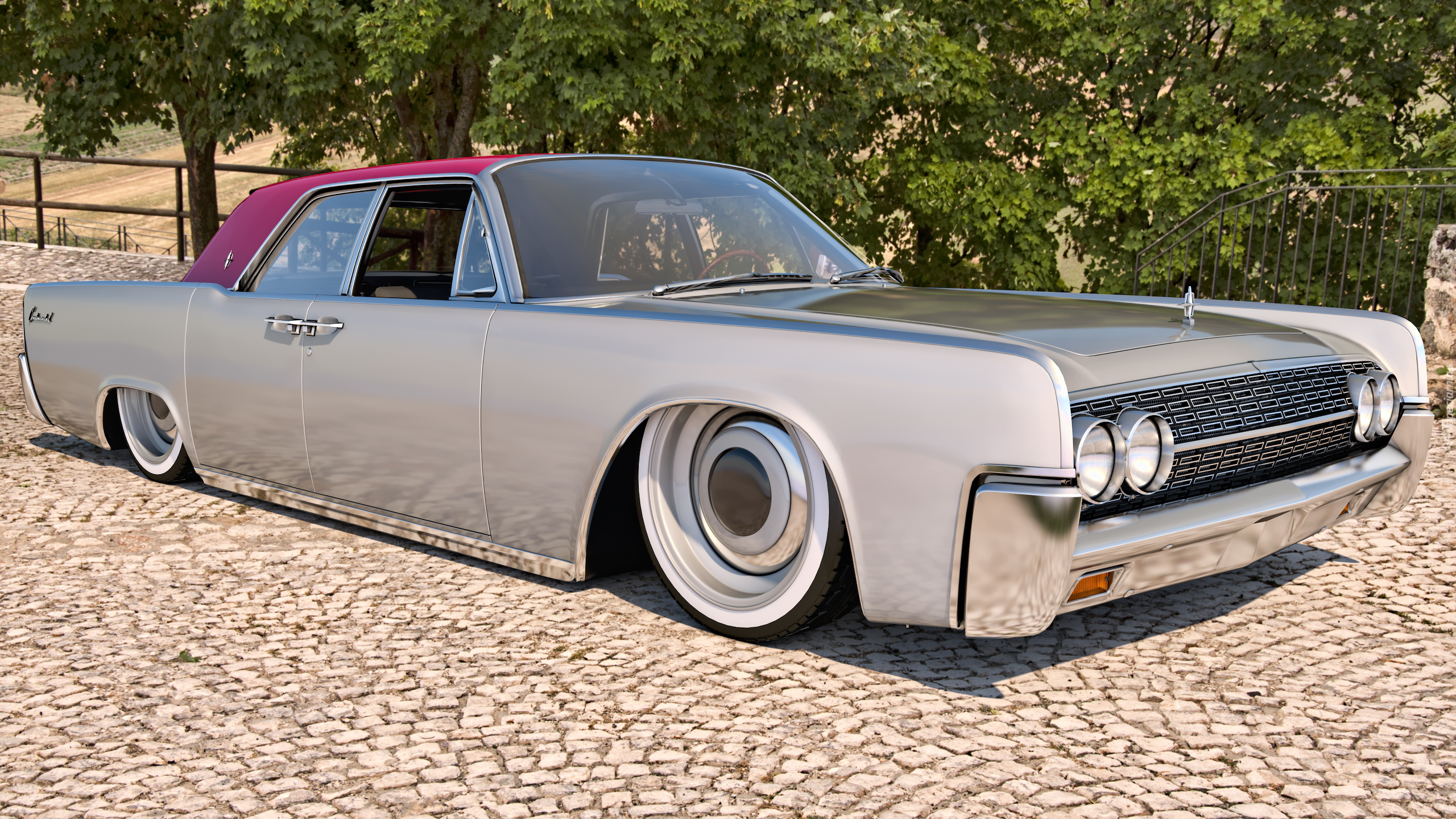 Zabytkowy, Lincoln Continental, 1962, 3D