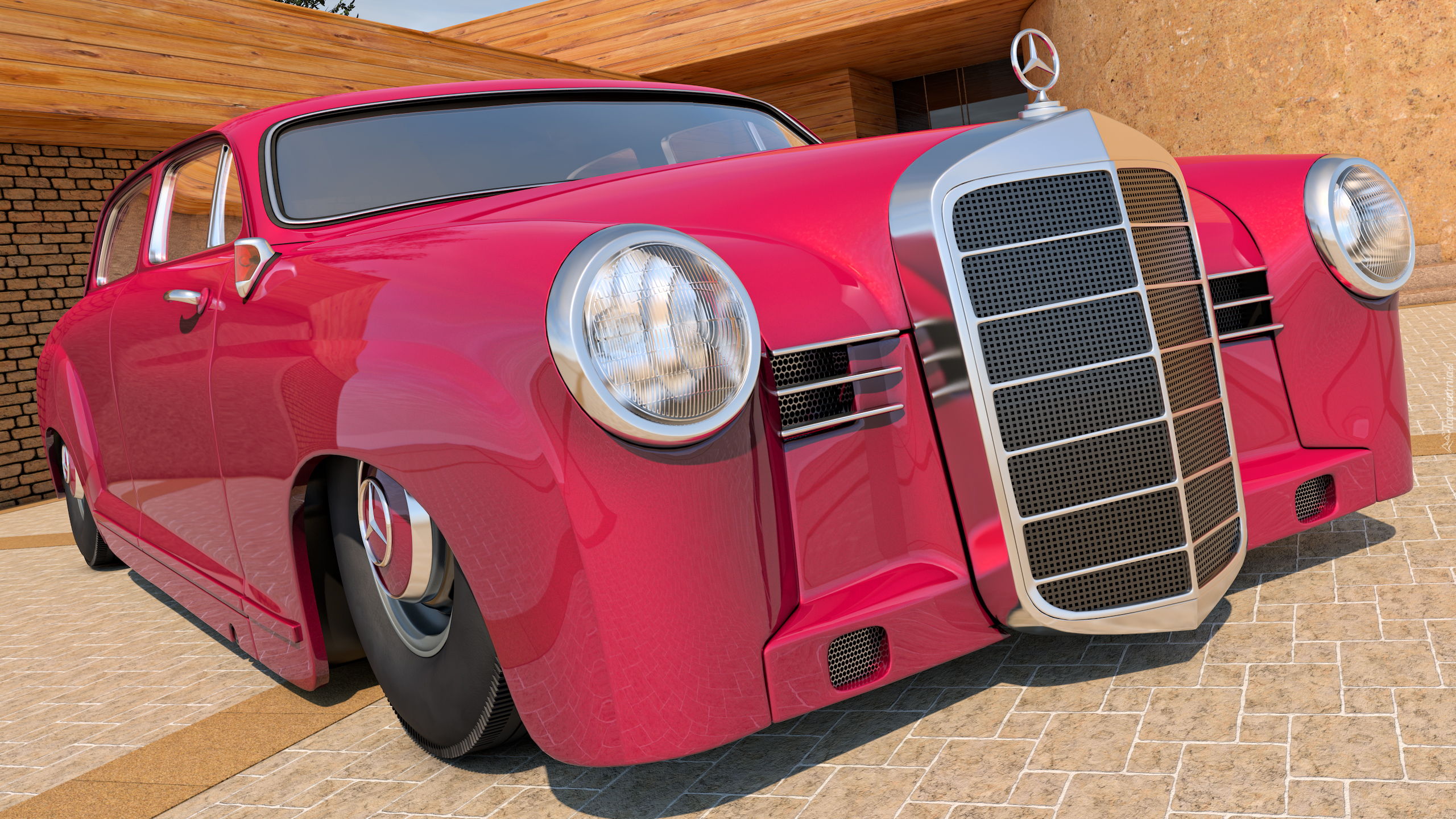 Zabytkowy, Mercedes Benz 180, 1953, Przód