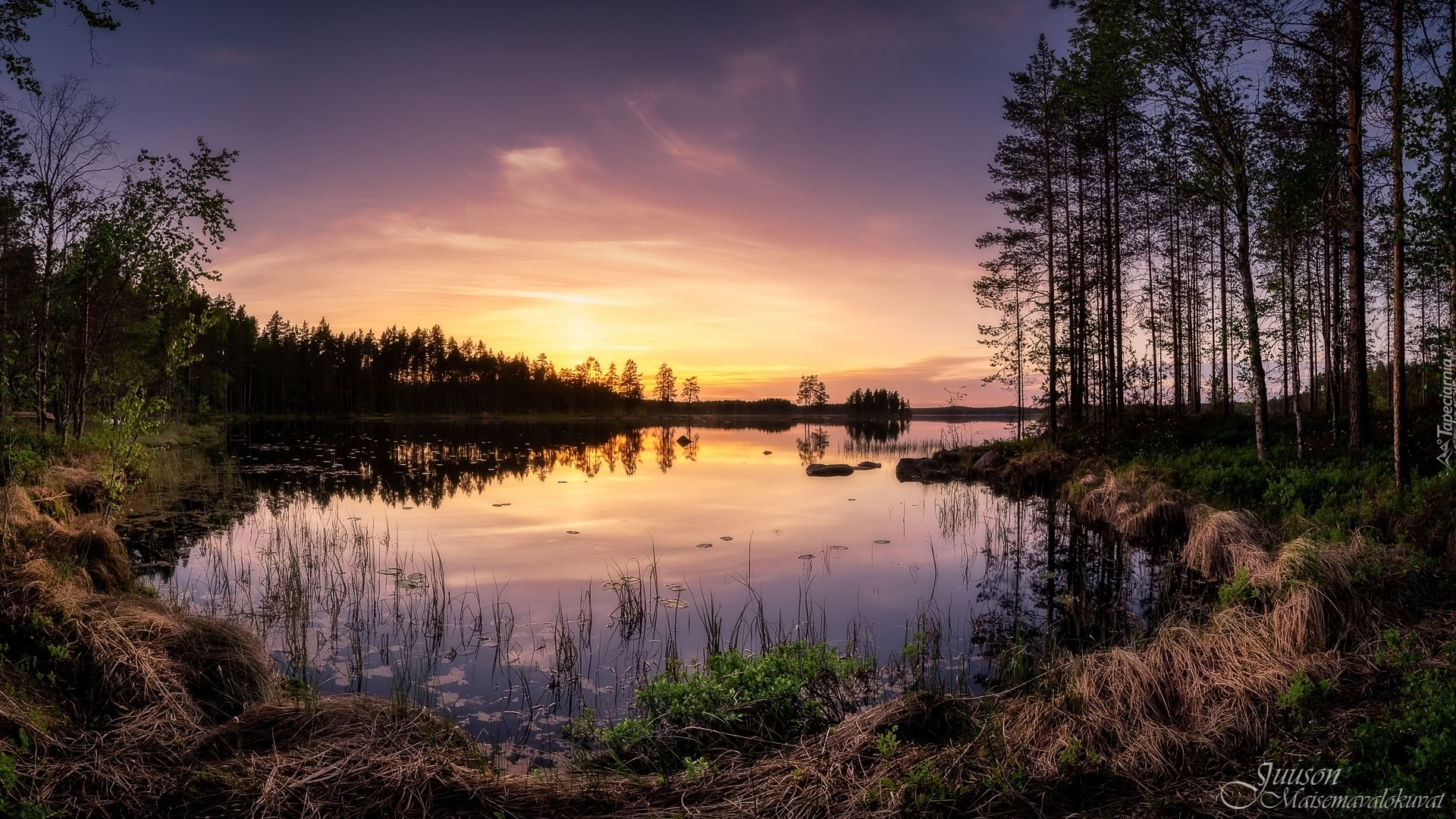 Zach d S o ca Nad Jeziorem Haukkajarvi W Finlandii