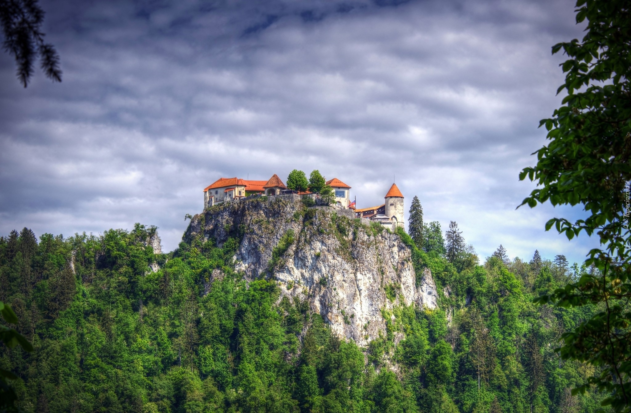 Zamek Bled, Miejscowość Bled, Słowenia, Skała