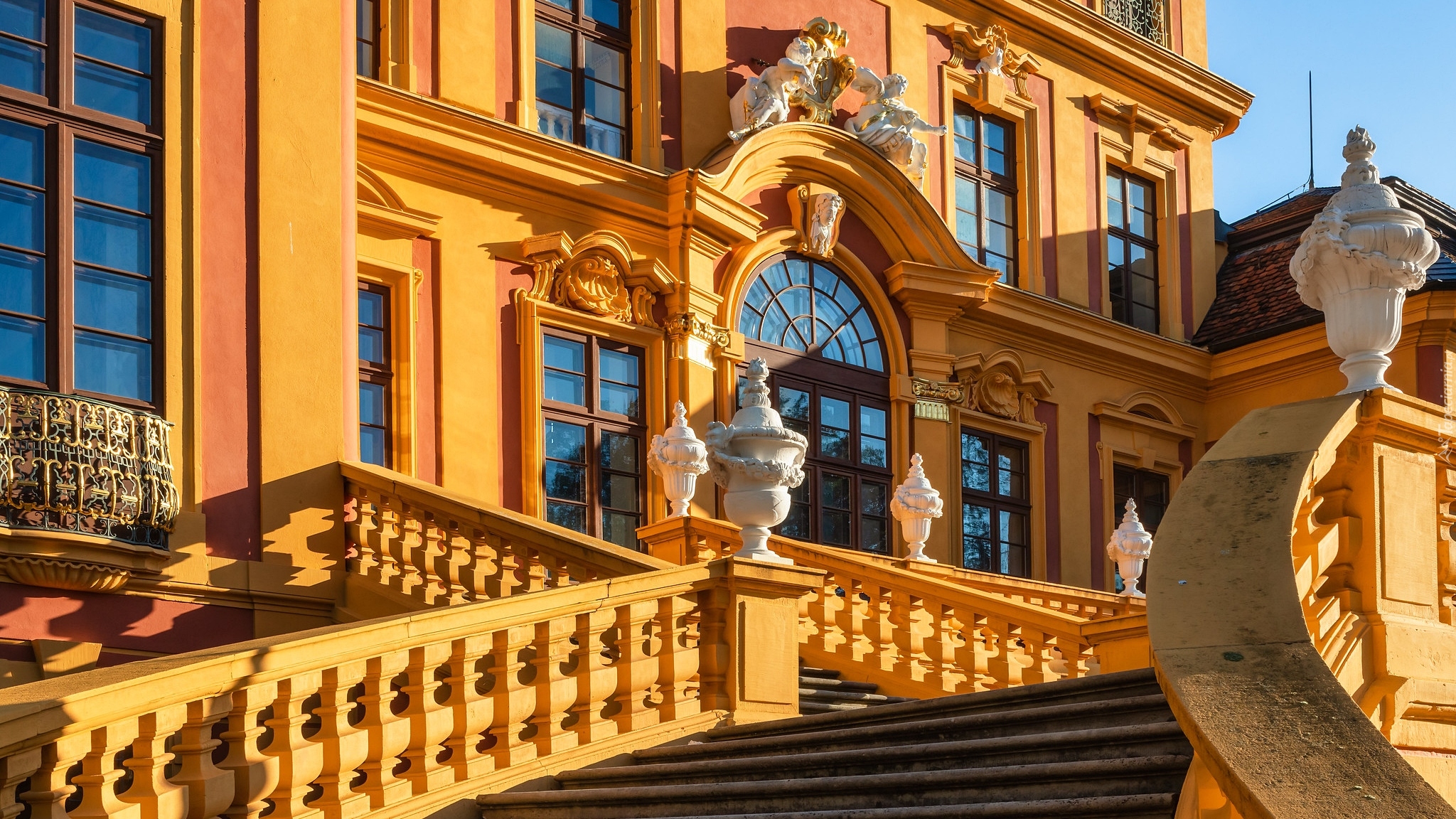 Schody, Schloss Favorite, Domek myśliwski, Ludwigsburg, Niemcy