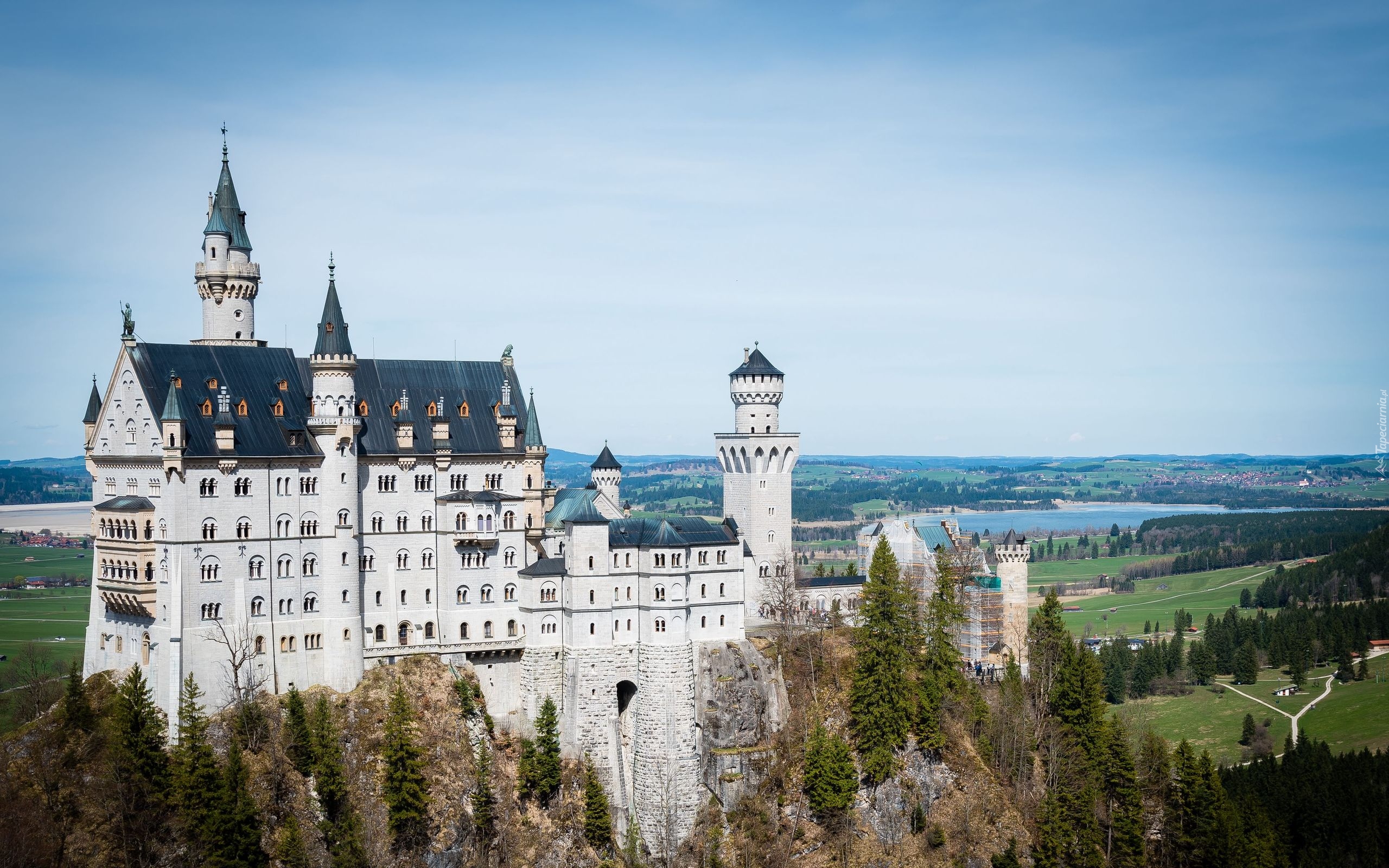 Zamek Neuschwanstein, Skała, Bawaria, Niemcy