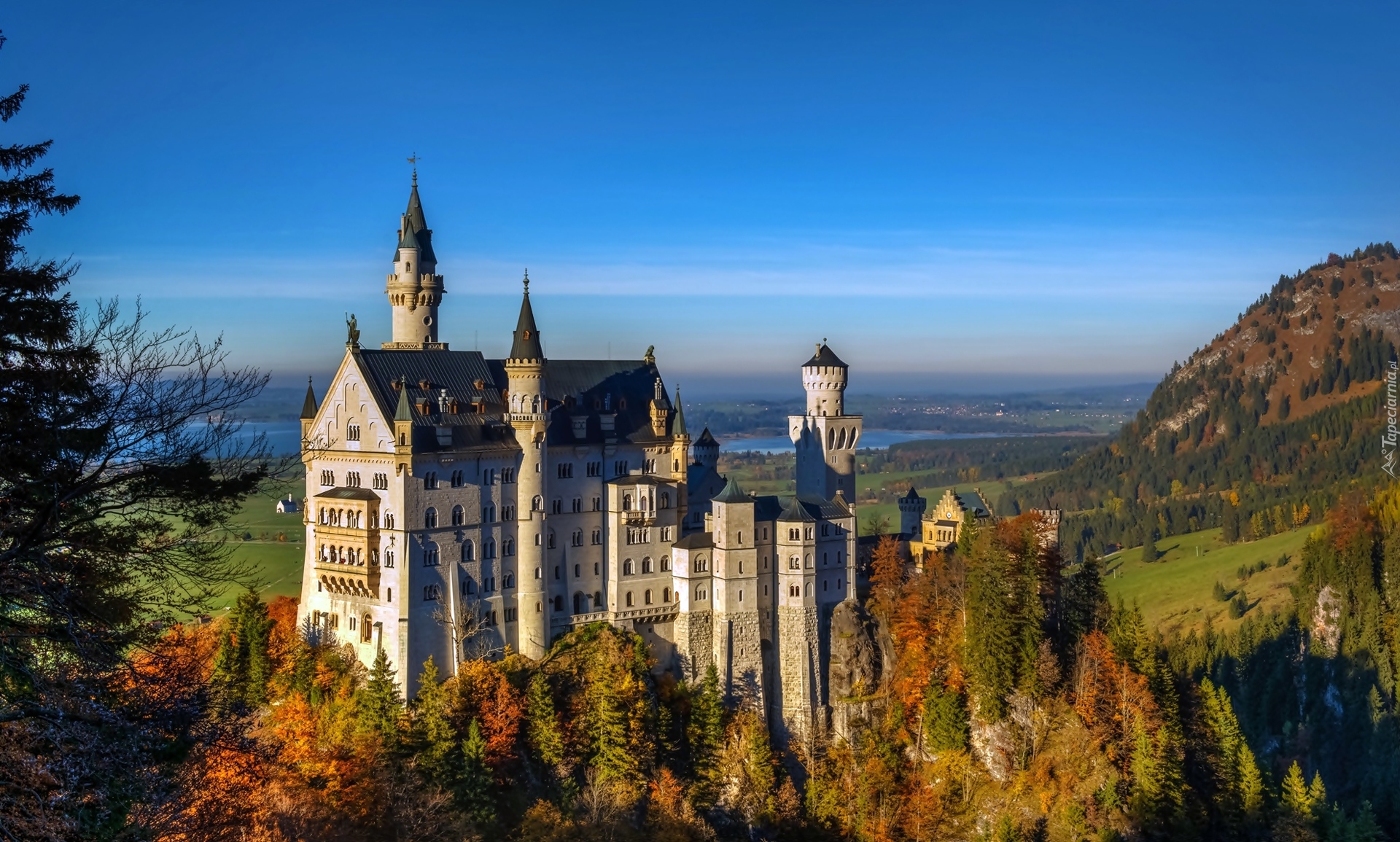 Niemcy, Bawaria, Zamek Neuschwanstein, Jesień