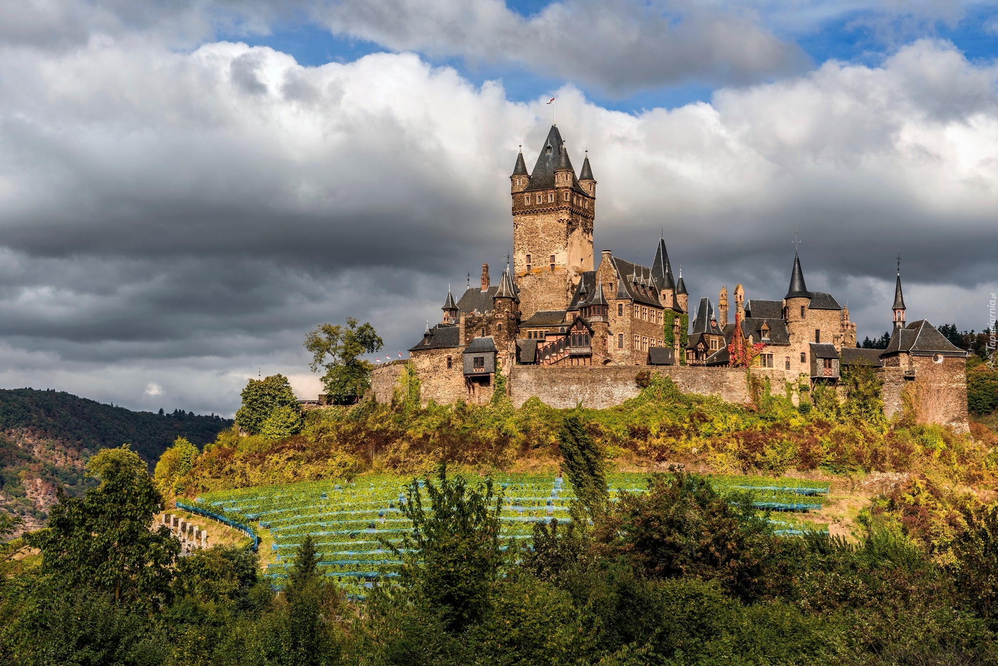 Zamek Reichsburg, Gmina Cochem, Niemcy Reichsburg