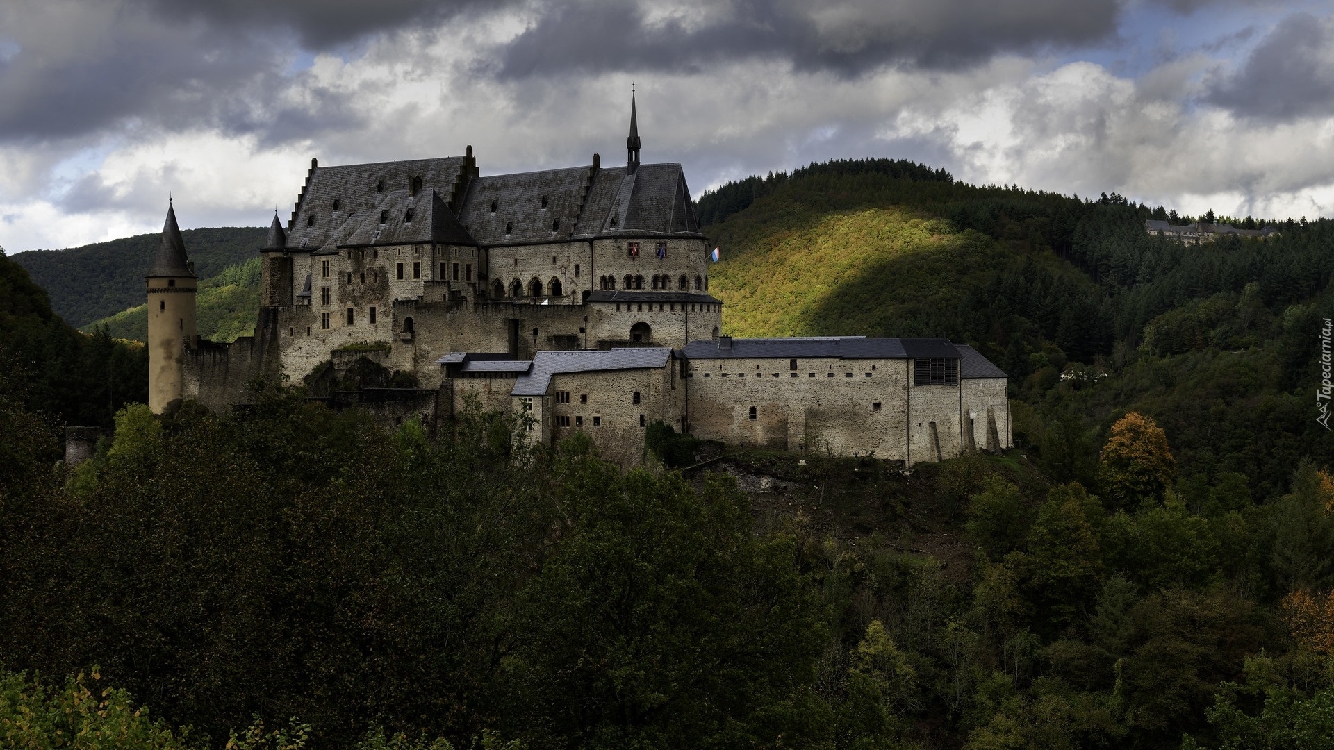 Zamek, Vianden Castle, Luksemburg