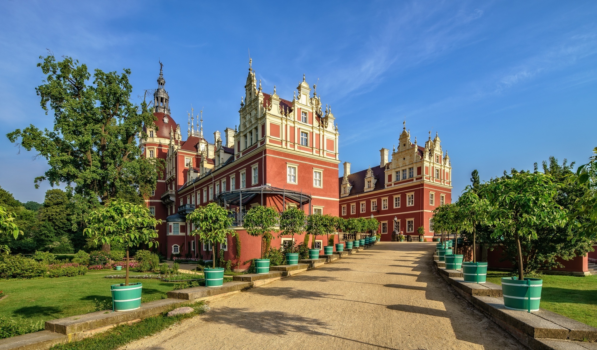 Zamek w Mużakowie, Schloss Muskau, Park Mużakowski, Mużaków, Niemcy