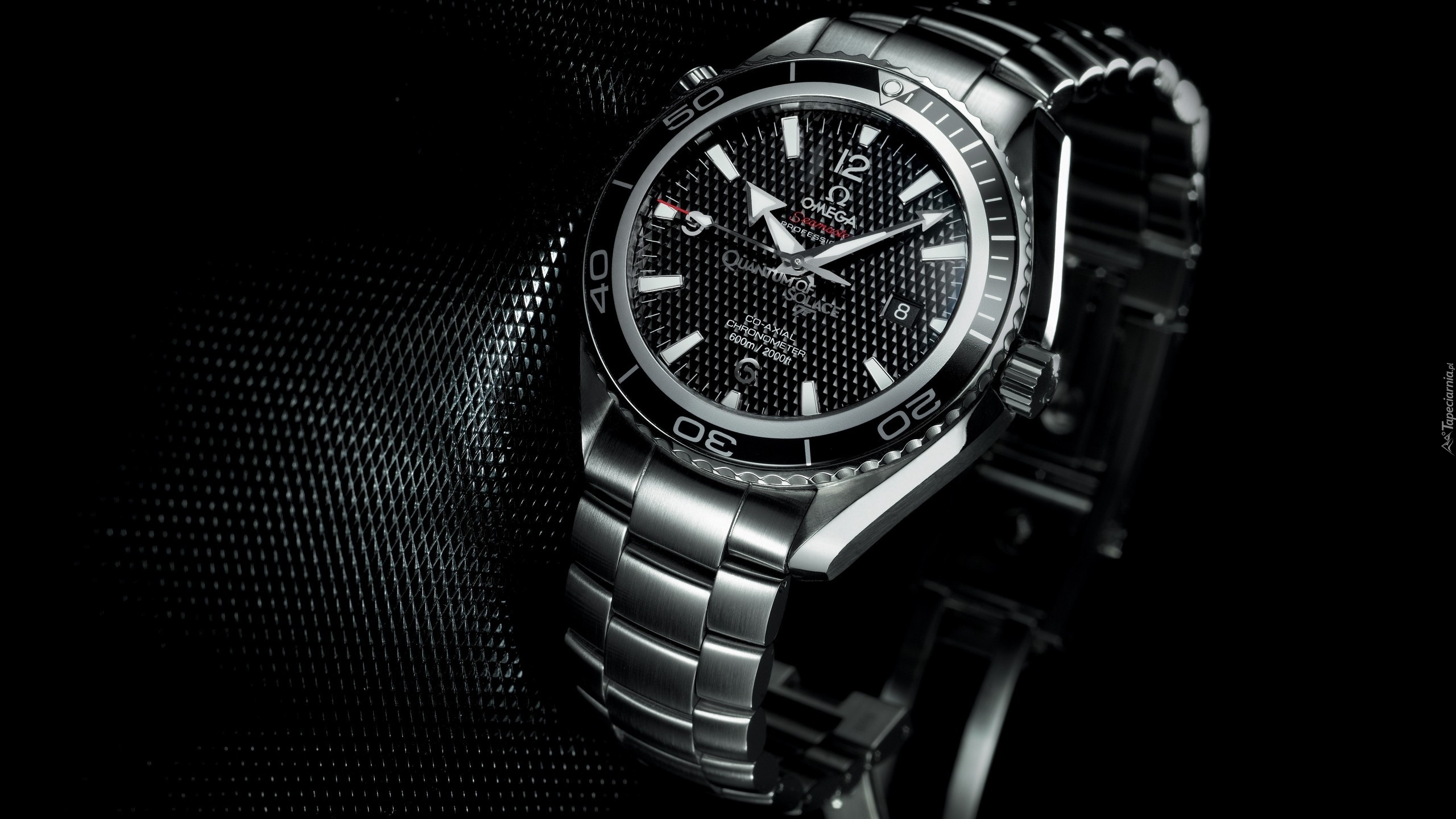 Zegarek, Omega Seamaster Planet Ocean Co-axial 600m, Edycja limitowana Quantum of Solace, Czarna tarcza