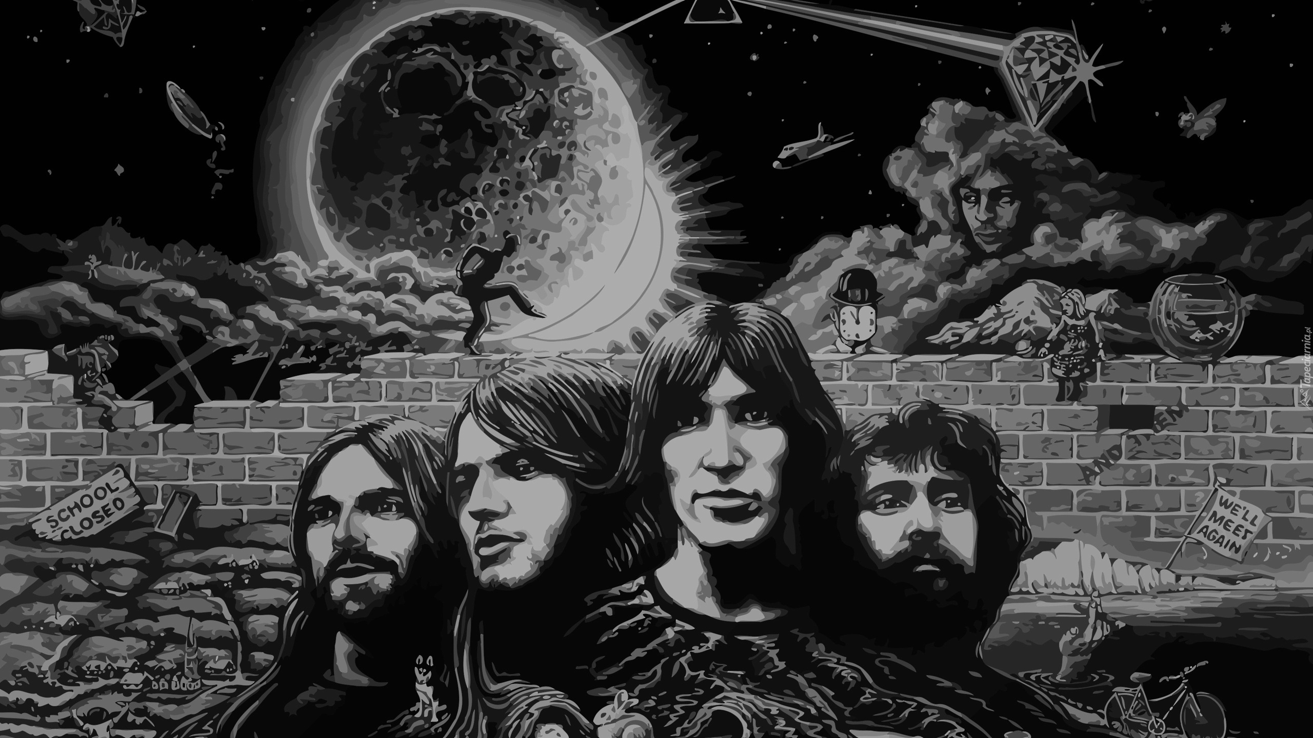 Zespół, Rockowy, Pink Floyd, Grafika
