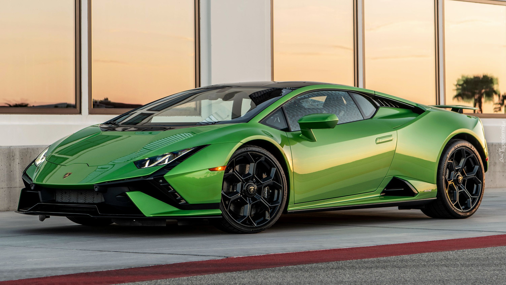 Zielone, Lamborghini Huracan Tecnica, Bok