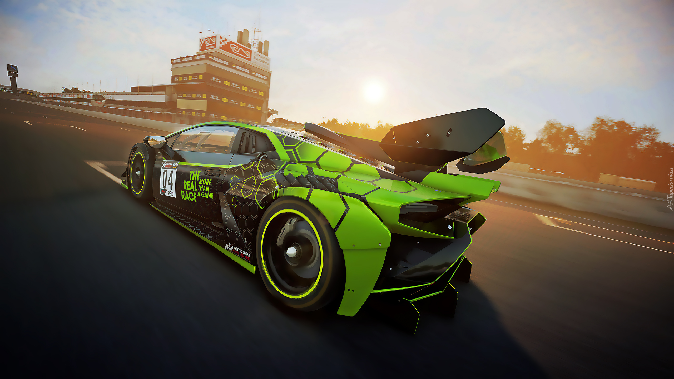 Gry, PC, XBOX, PS4, Assetto Corsa Competizione, Samochód, Sportowy, Lamborghini Huracan, Tył, Tor, Wyścig