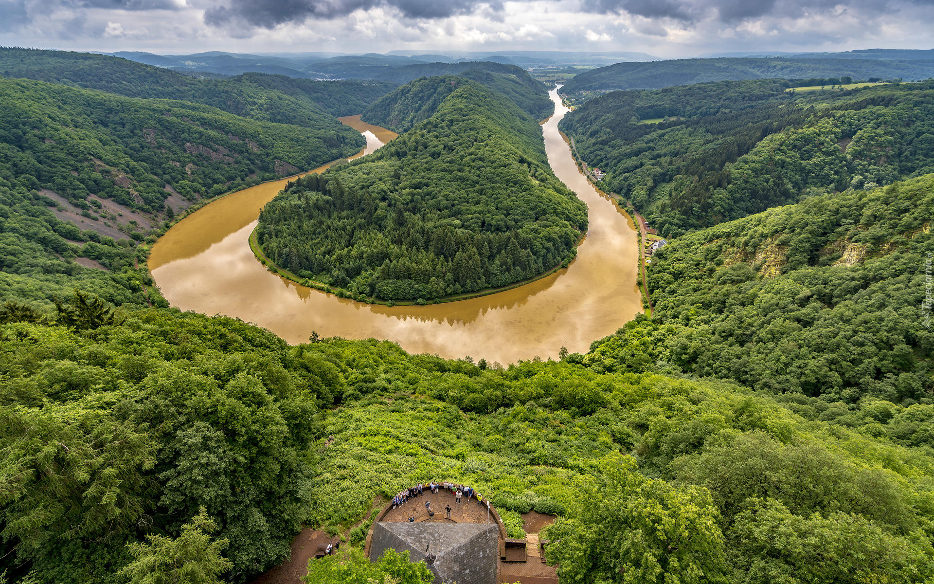 Rzeka, Saara River, Zielone, Lasy, Mettlach, Niemcy