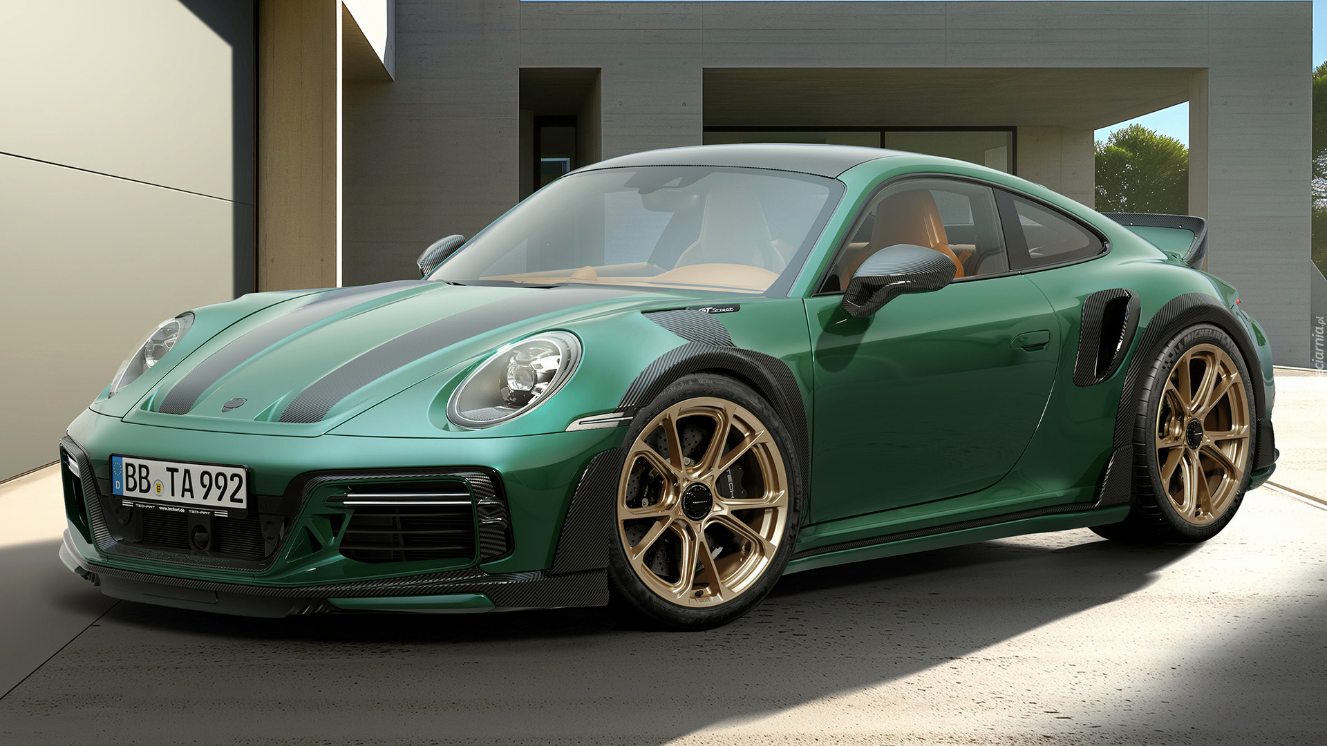 Zielone, Porsche 911 Turbo, Techart GTstreet R Touring