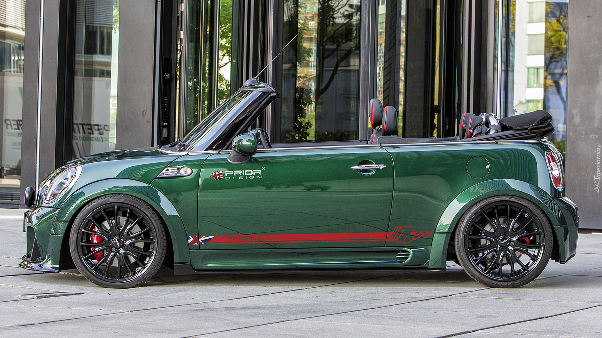 Zielony, Mini Cooper, S, Cabrio, Bok