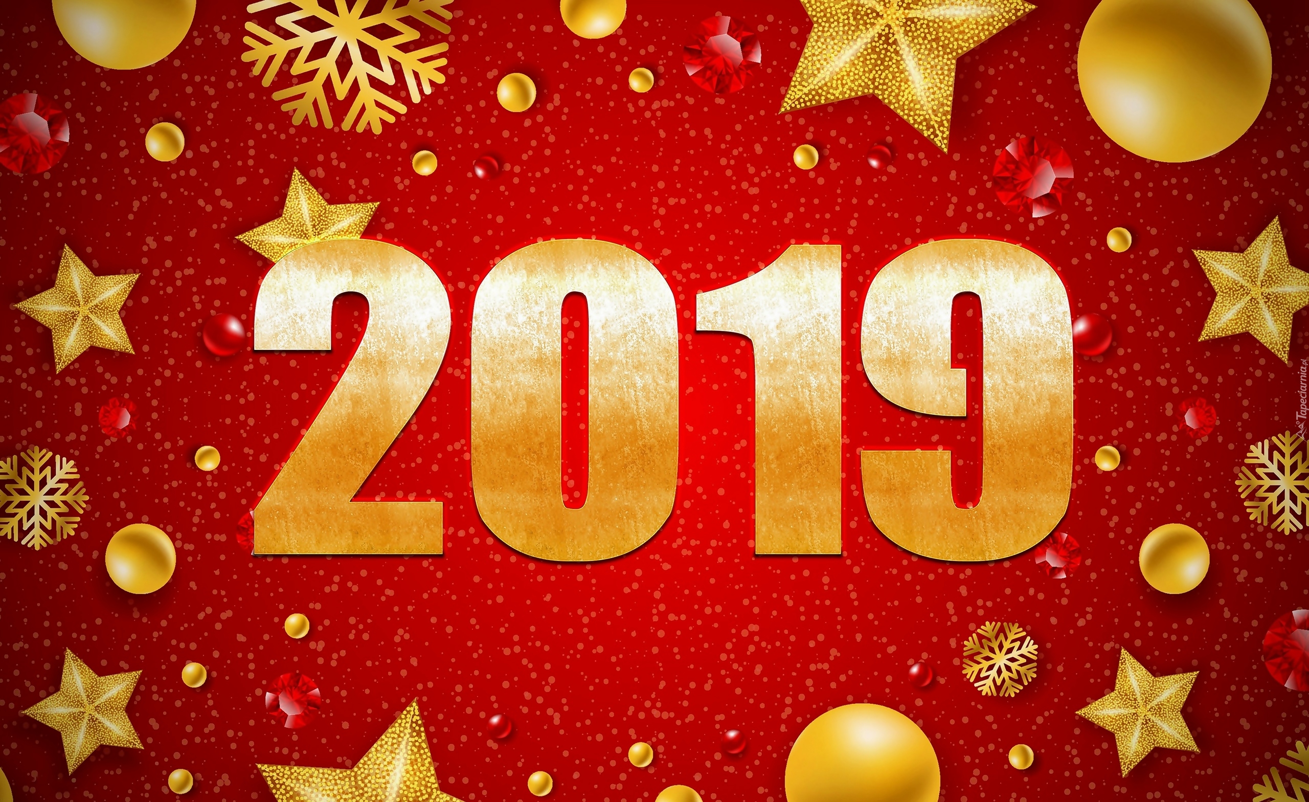 Nowy Rok, 2019, Czerwone, Tło