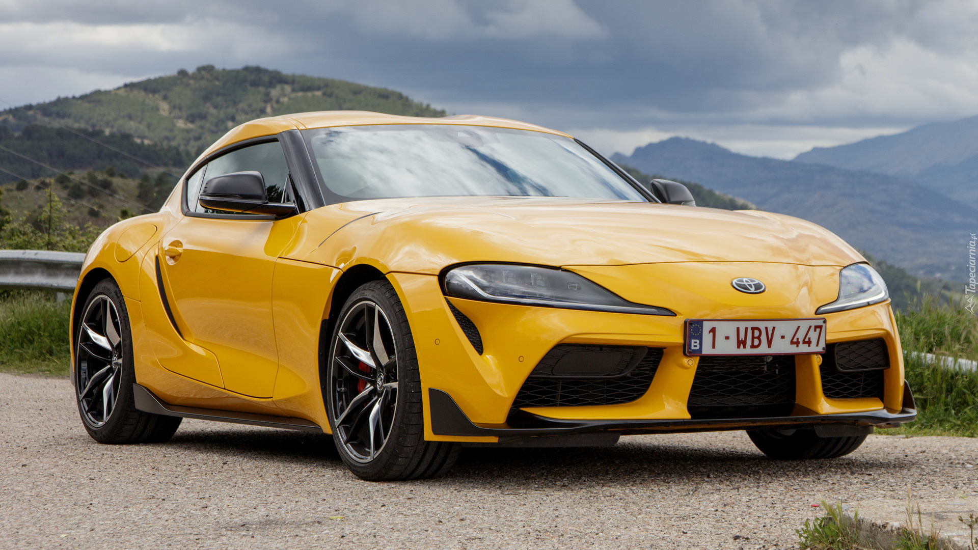 Żółta, Toyota GR Supra, 2019